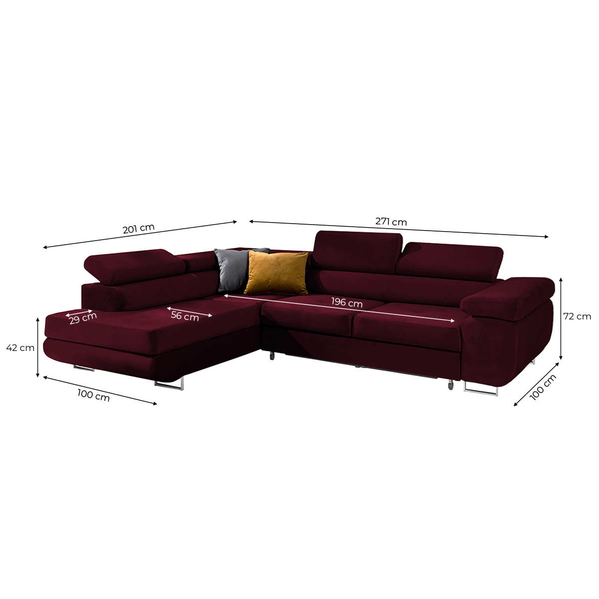 wilson - Canapé relax convertible Violet - Vue supplémentaire 2