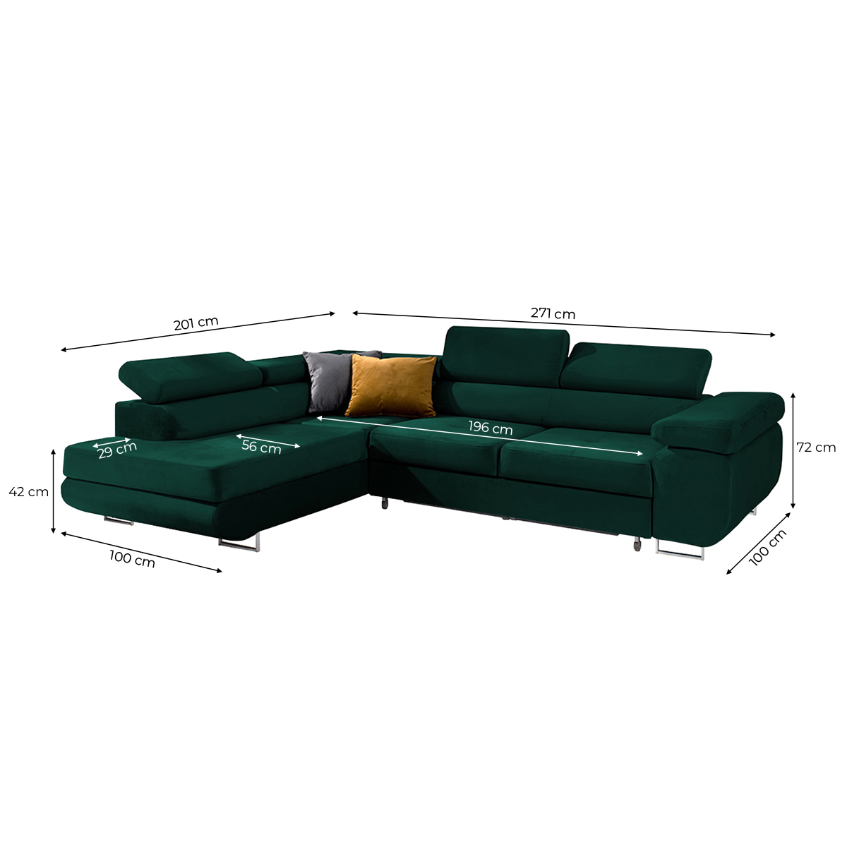 wilson - Canapé relax convertible Vert - Vue supplémentaire 2