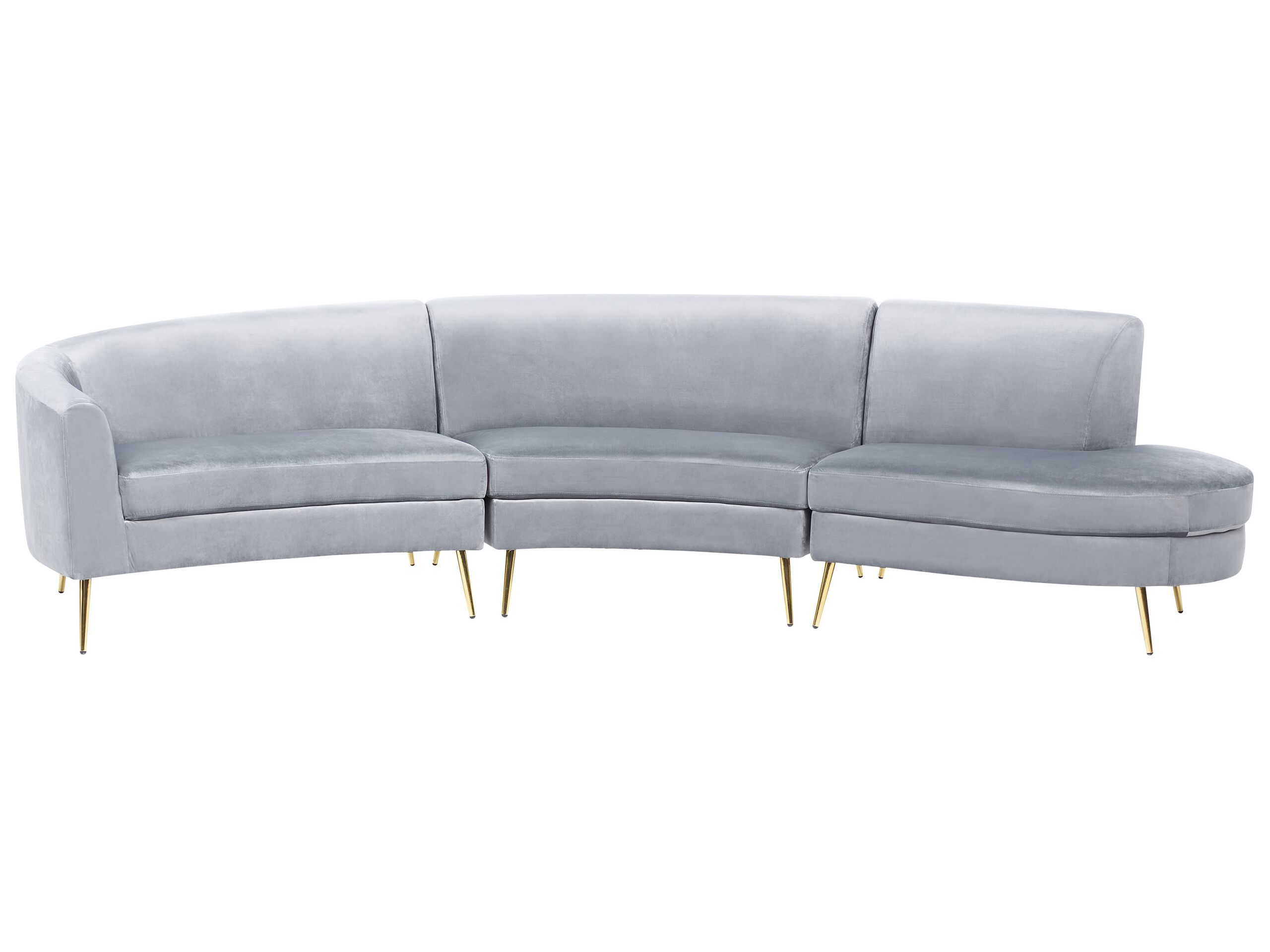 Canapé d'angle 4 places Blanc Tissu Design Confort