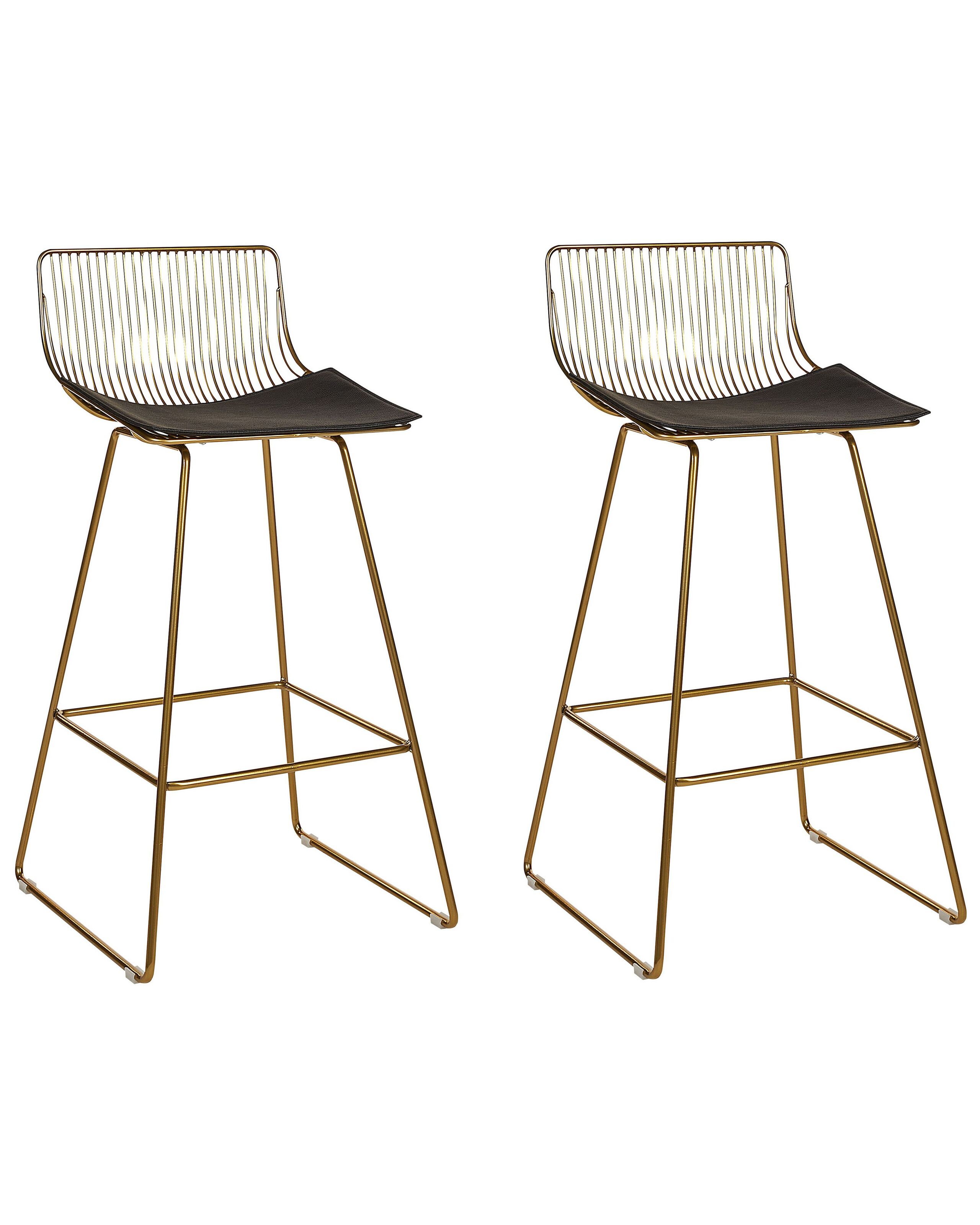 Tabouret de bar Set de 2 Métal Doré