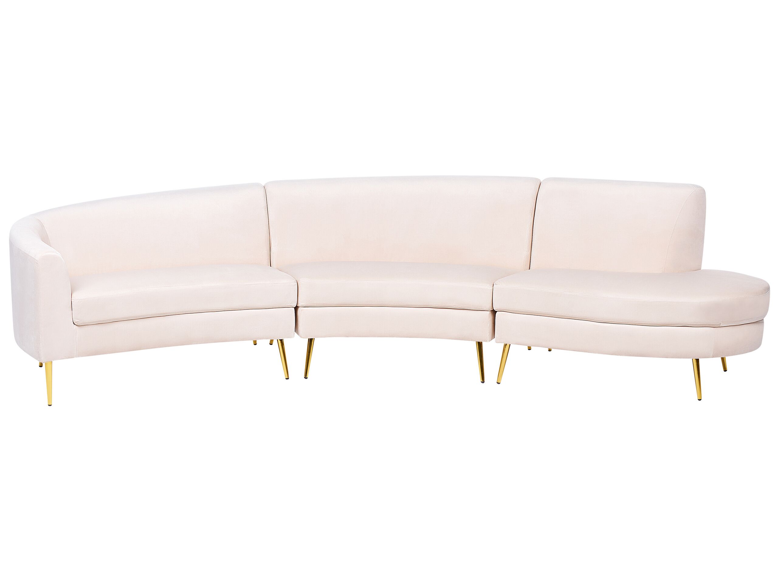 Canapé d'angle 4 places Beige Tissu Design Confort