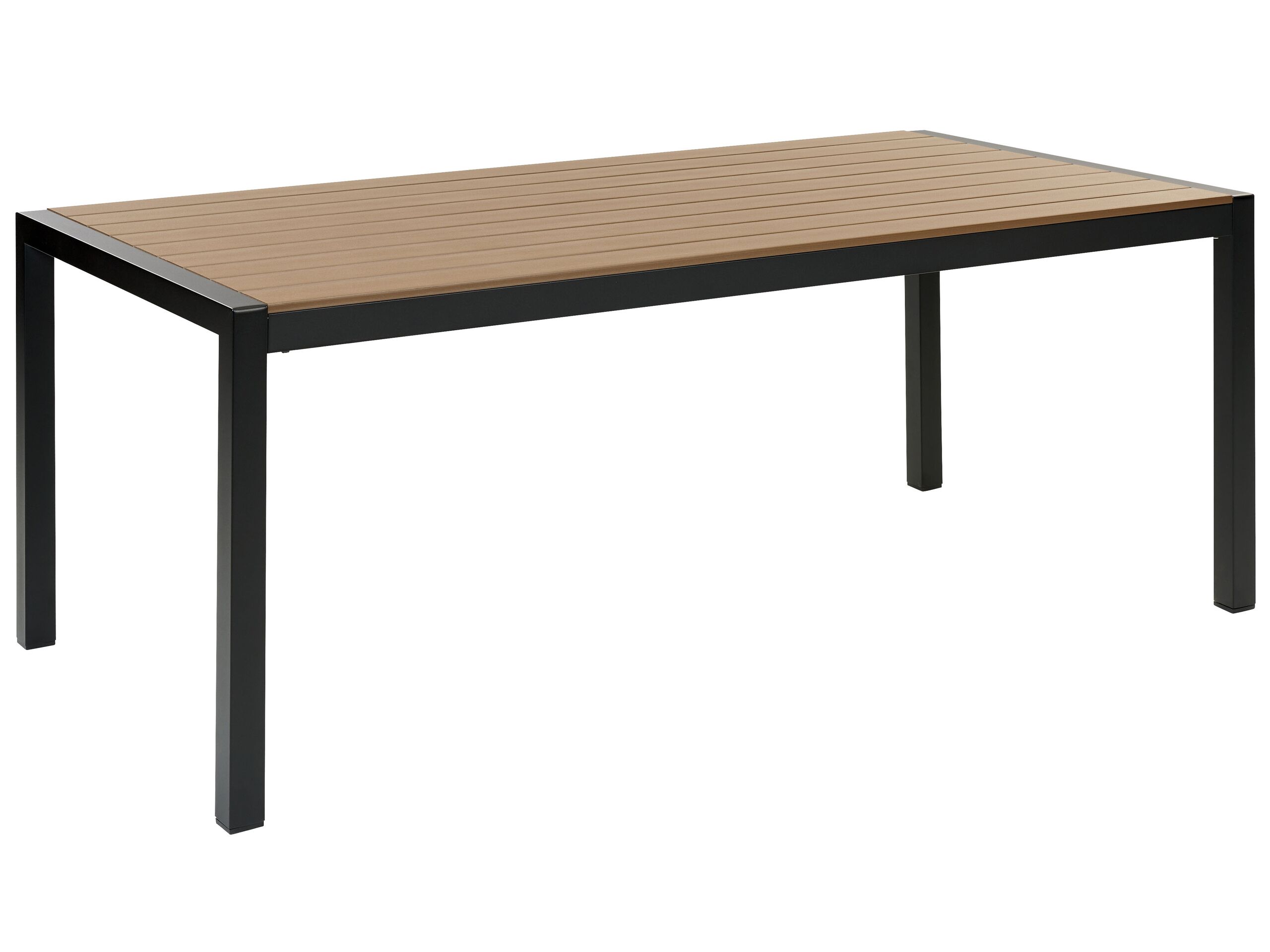 Table de jardin 6 personnes en bois synthétique bois clair