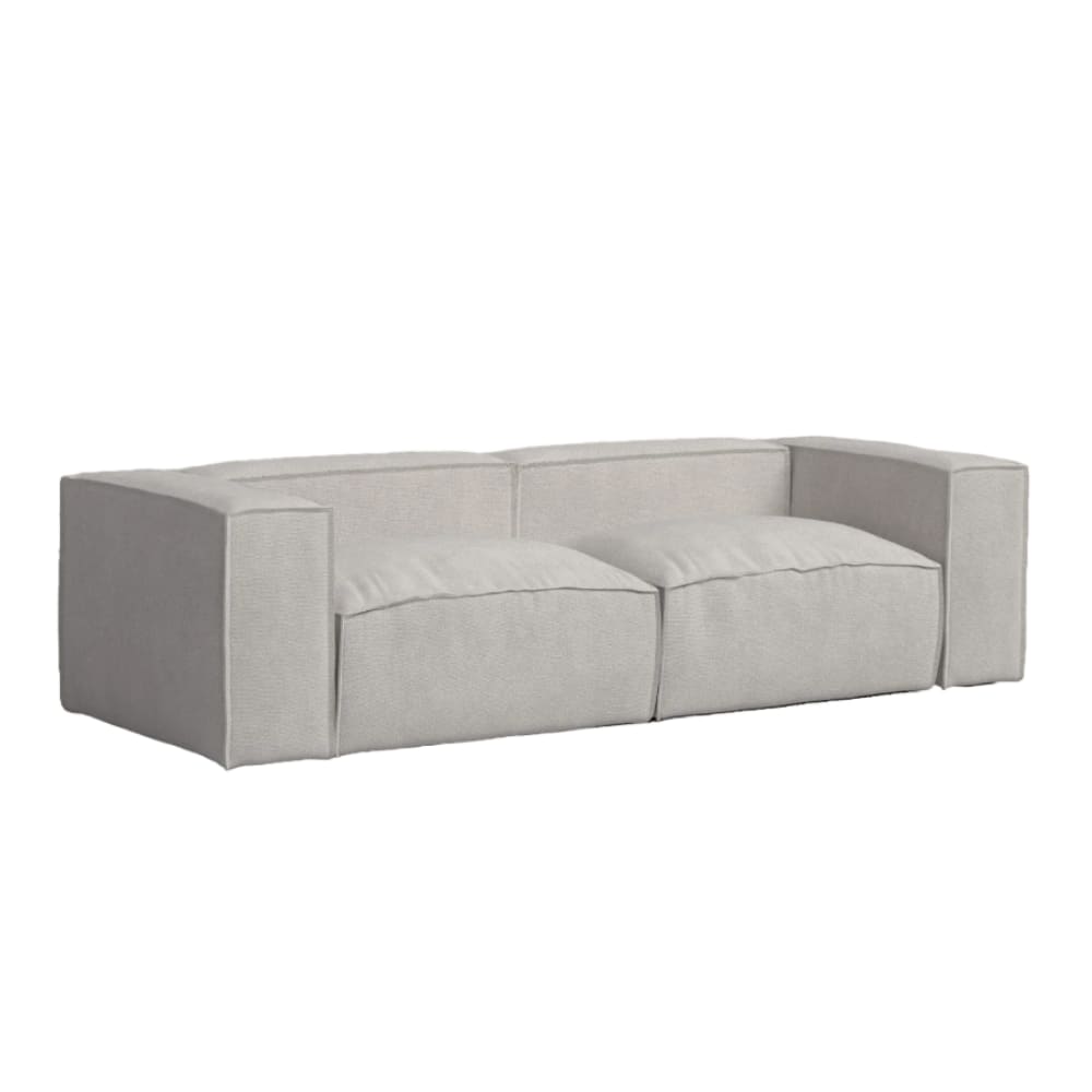 Canapé droit 2 places Beige Tissu Design Confort Promotion
