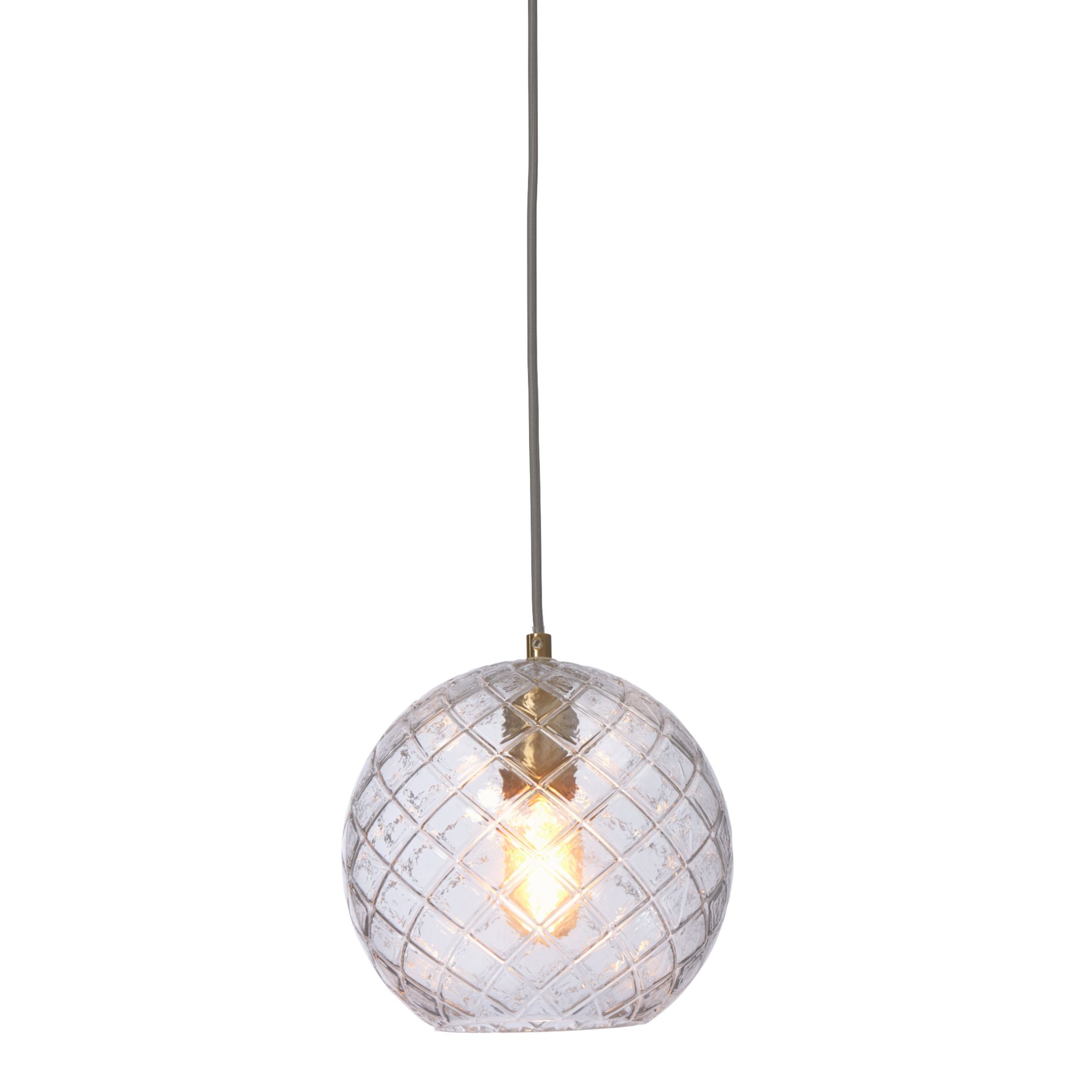 Suspension en verre transparent, h. 22cm