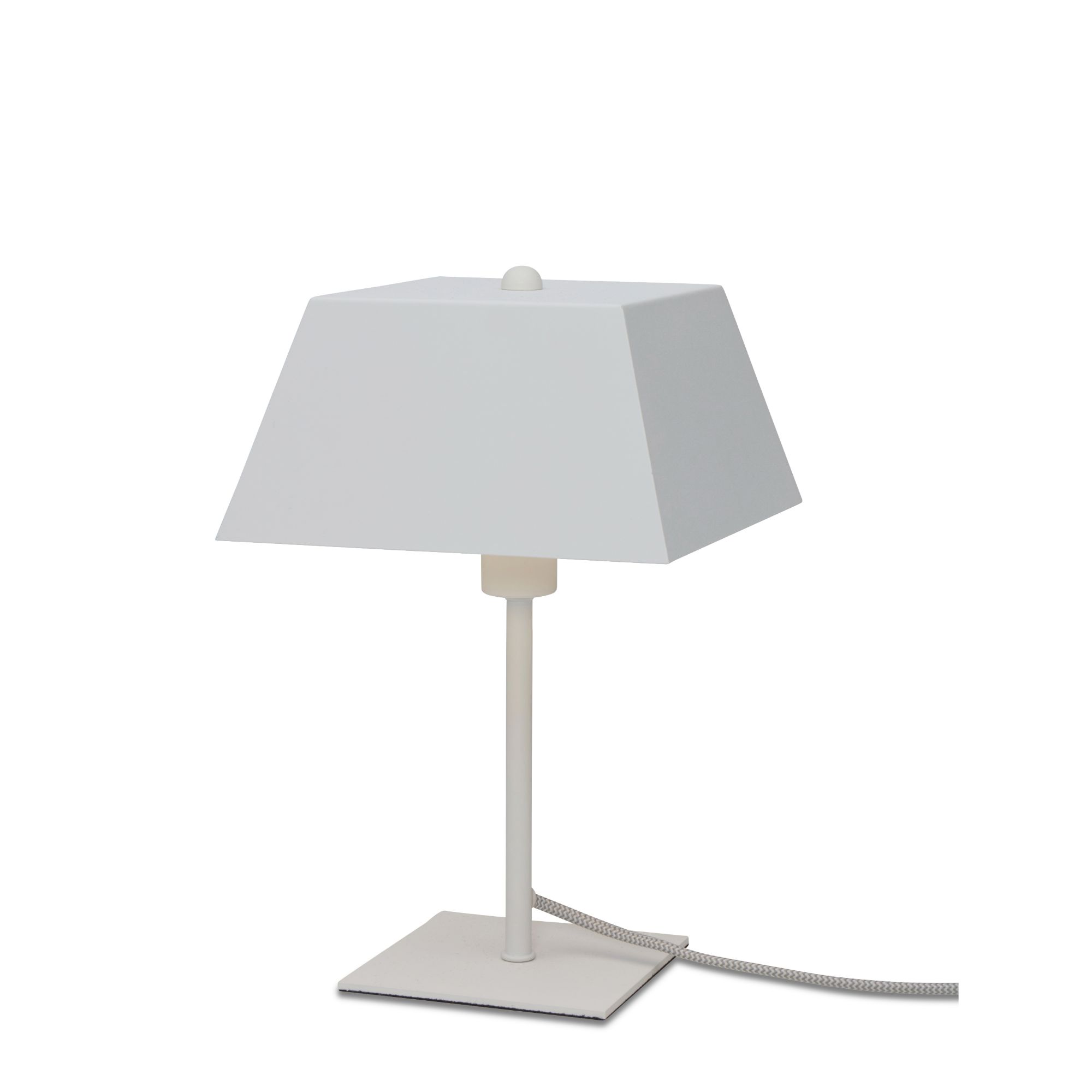 Lampe de table en métal blanc, h. 31cm
