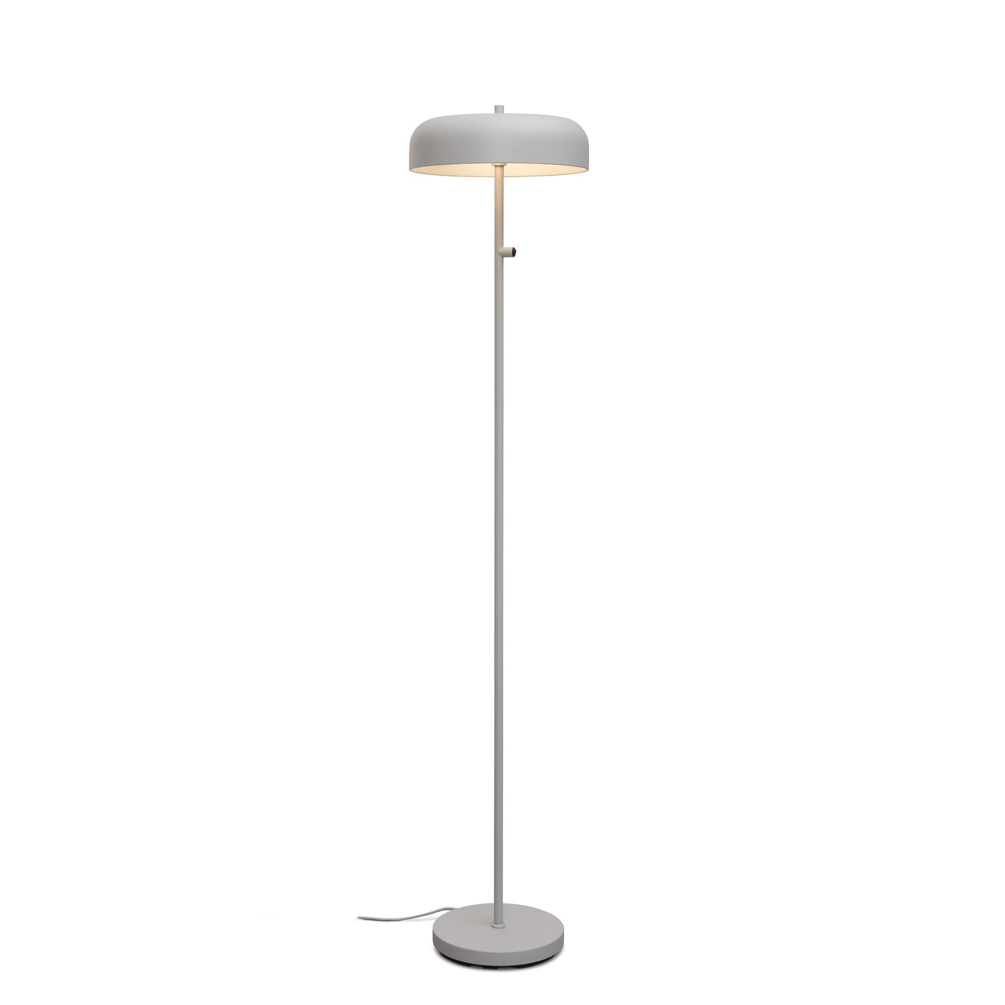 Lampadaire en métal gris clair, h. 145.5cm