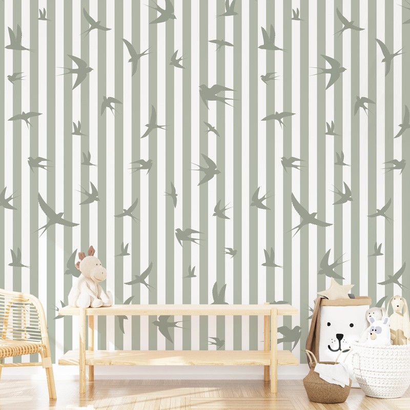 Papier peint panoramique - 3 lés : 144x270cm - Vert - 99DECO (99Déco) - Couverture