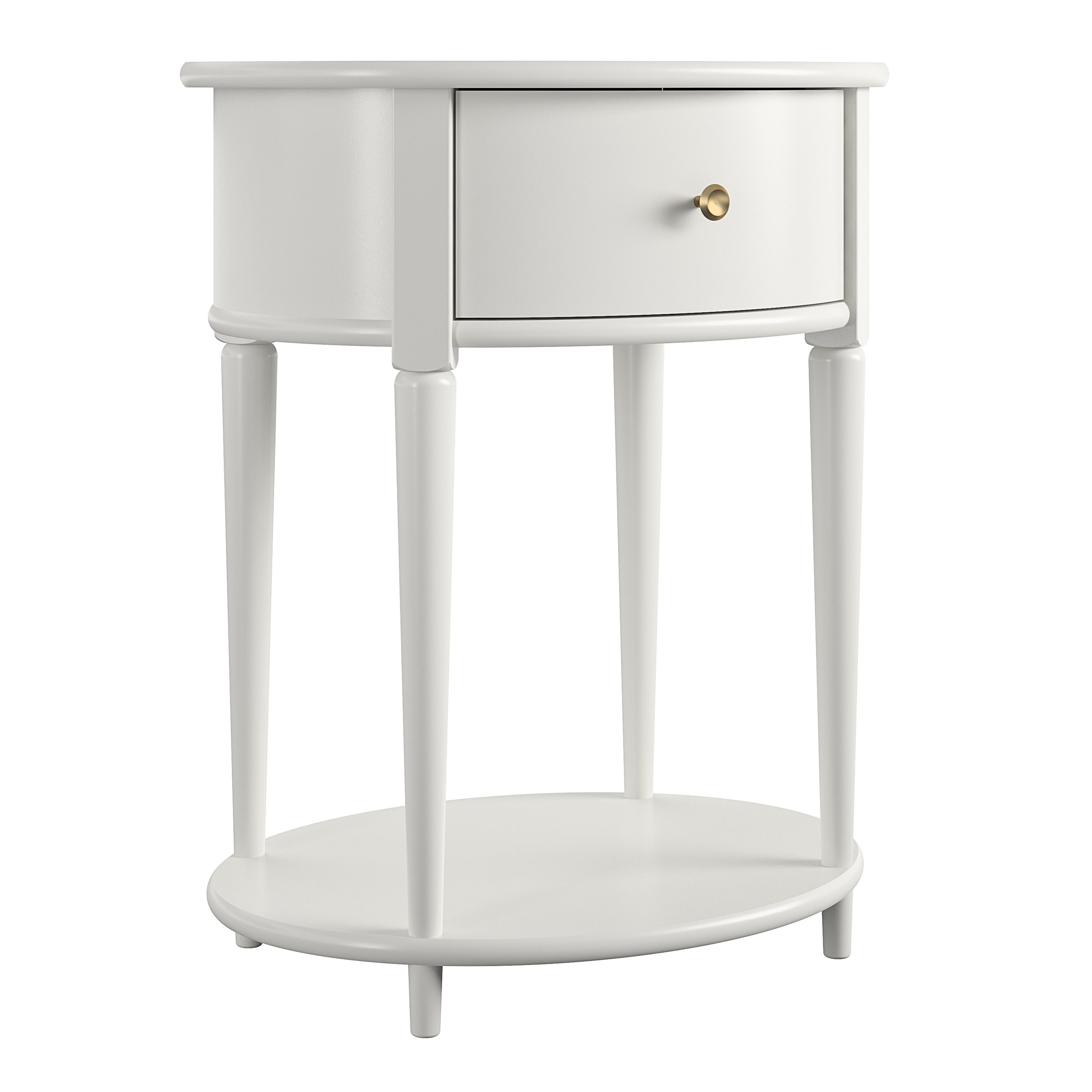 Table d&rsquo;appoint avec 1 tiroir en effet bois blanc