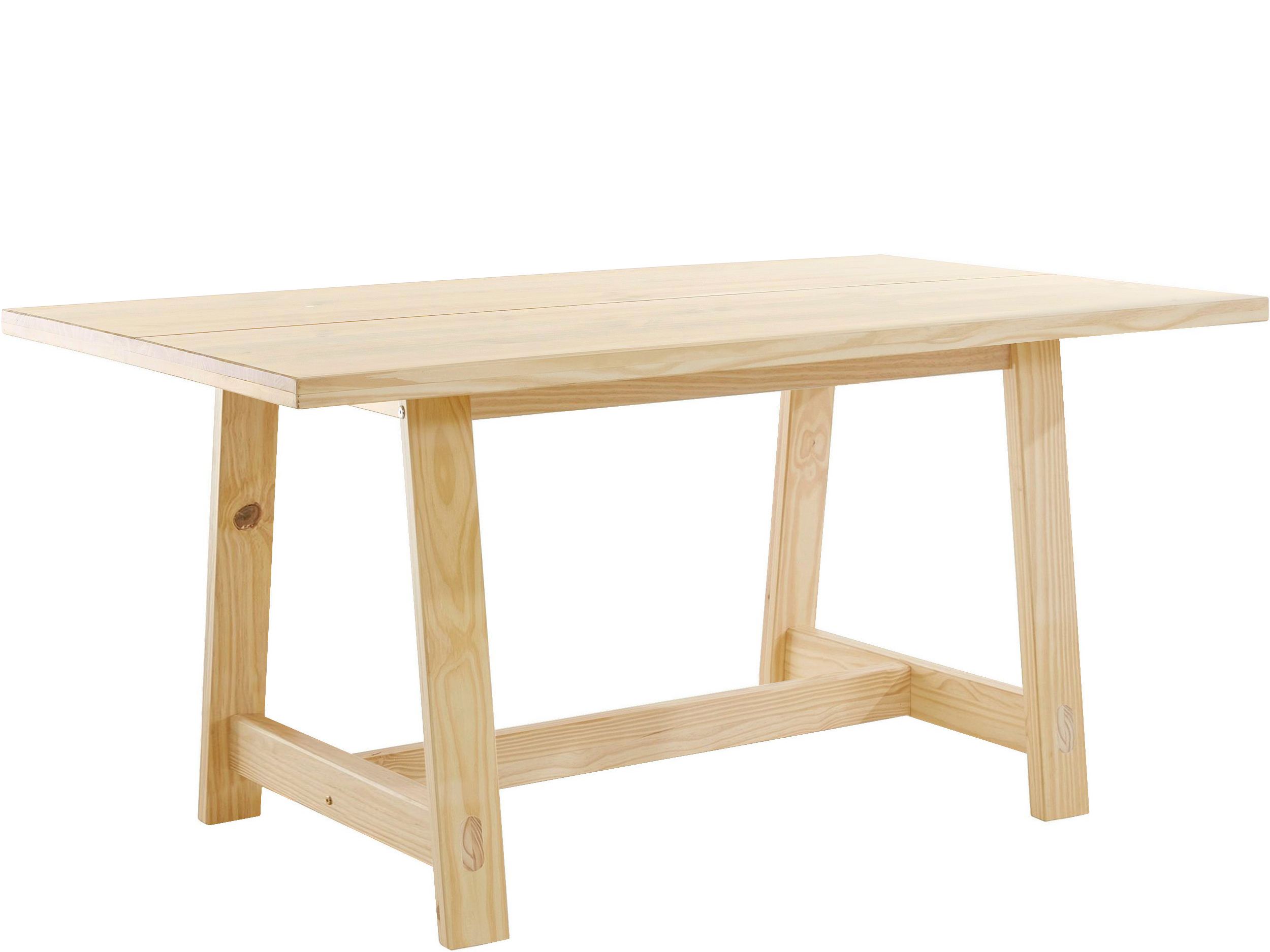 Table à manger en effet pin 6 personnes L160