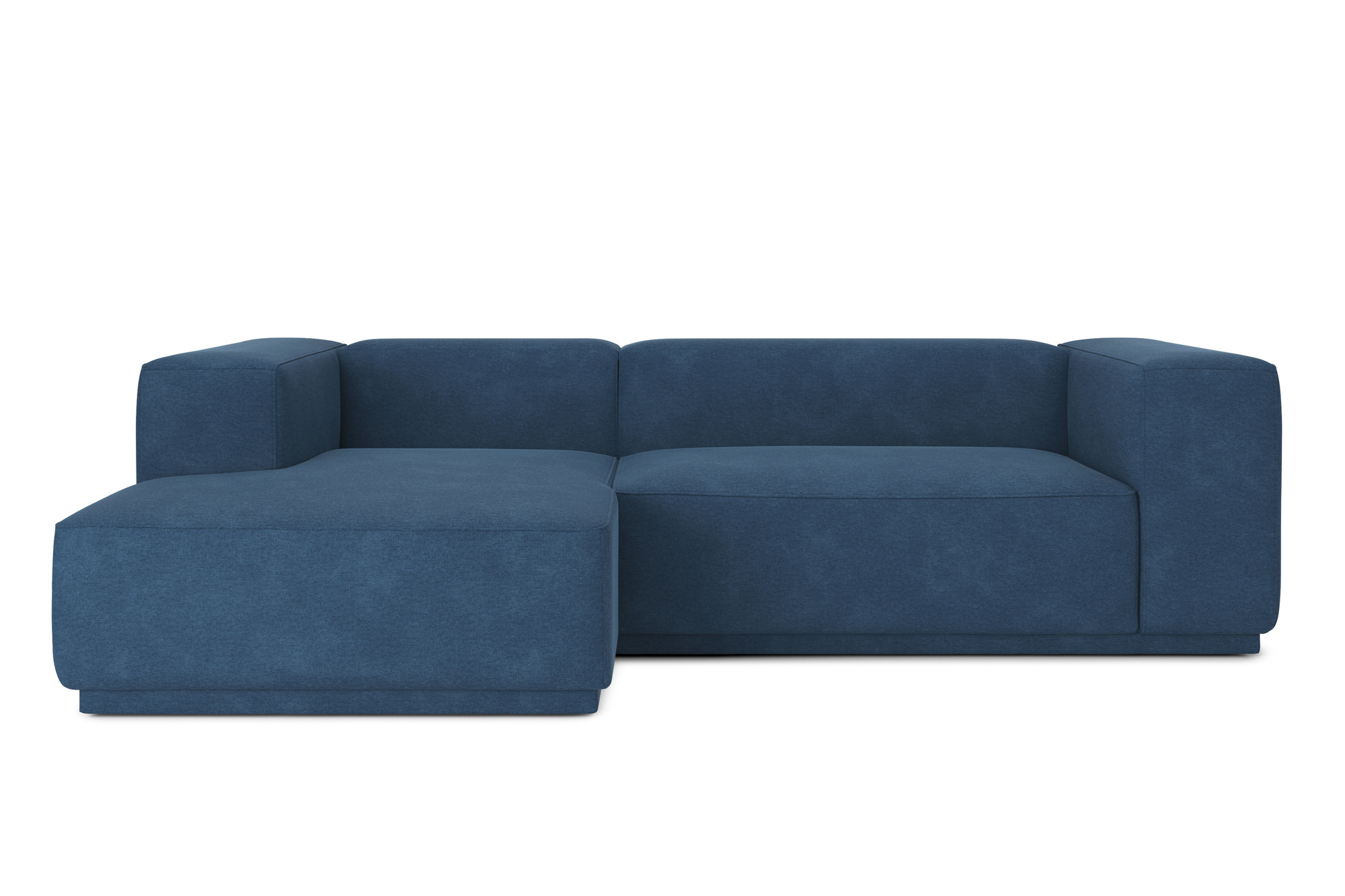Canapé d'angle 5 places Bleu Tissu Confort