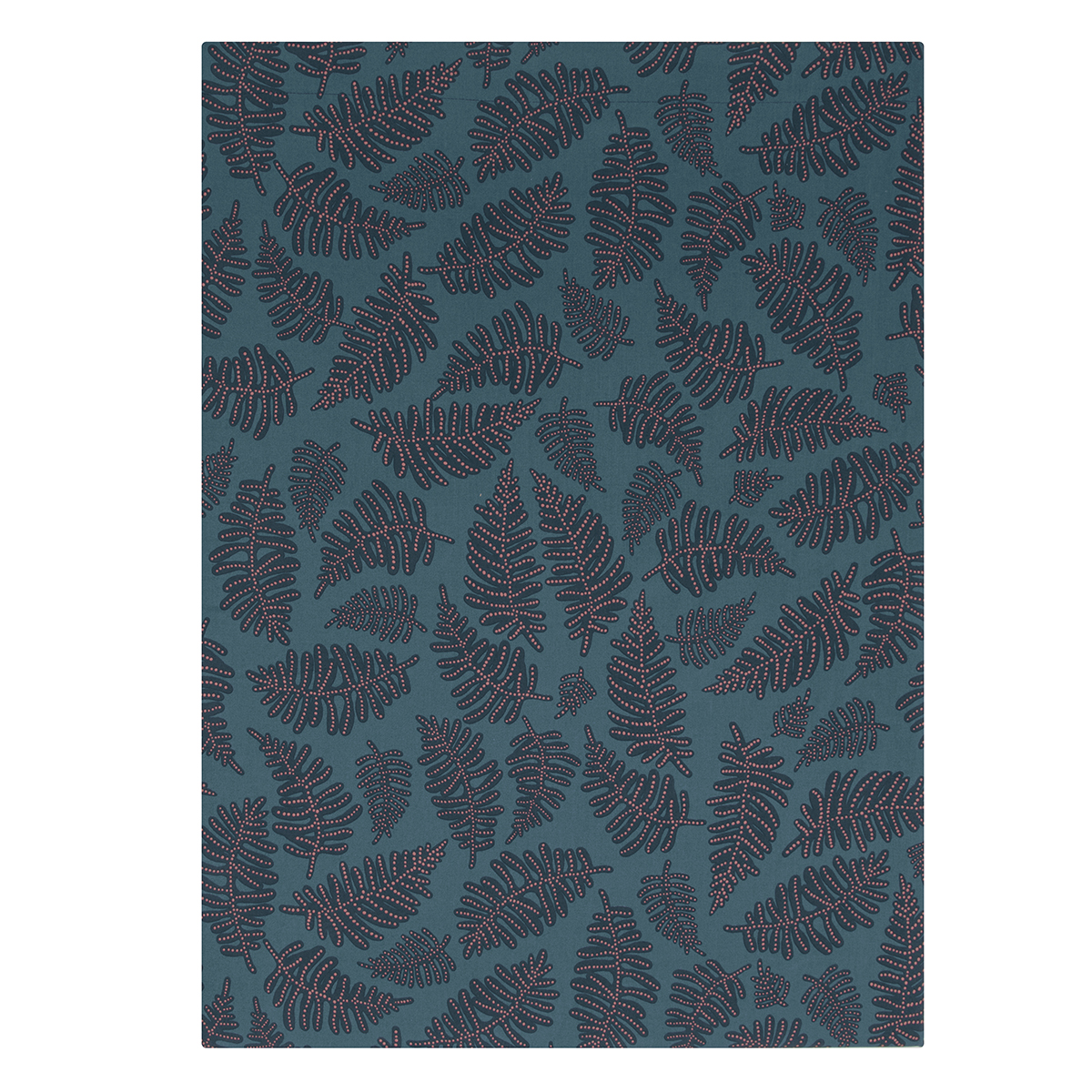 drap plat imprimé en bambou bleu 240x300