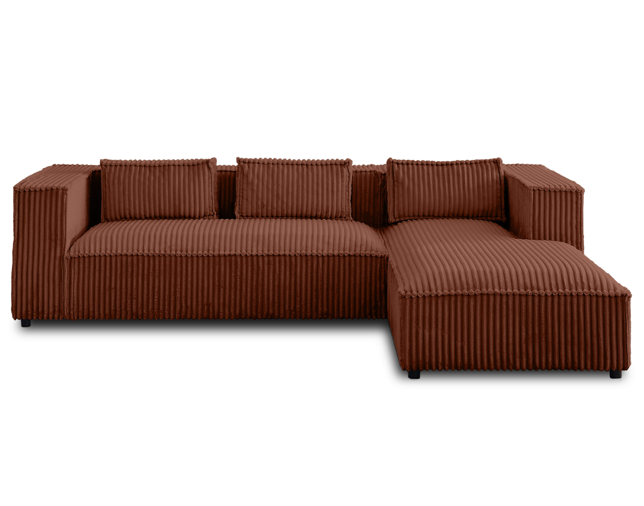 Canapé d'angle 4 places Velours Design Confort