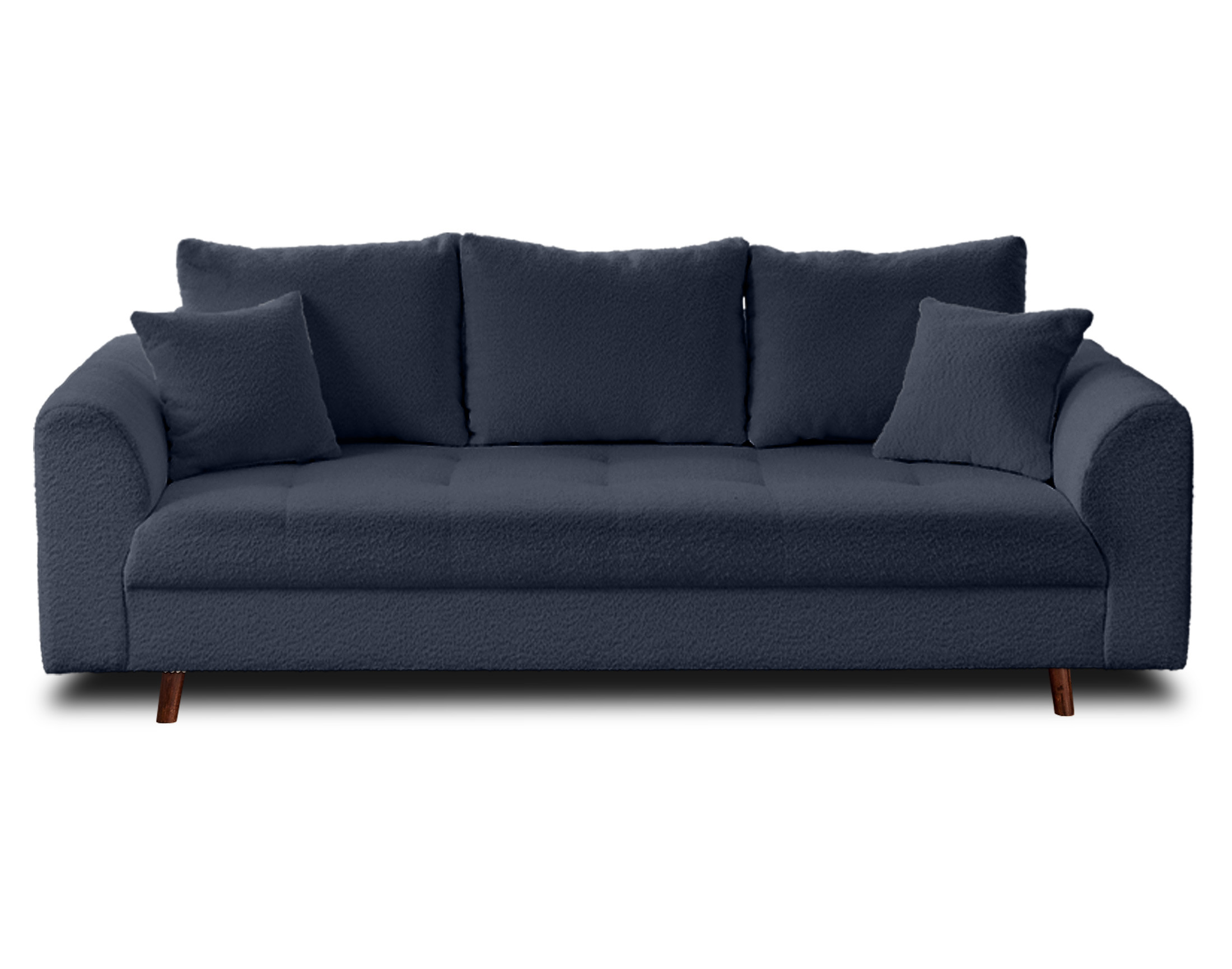 Canapé droit 7 places Bleu Tissu Design Confort