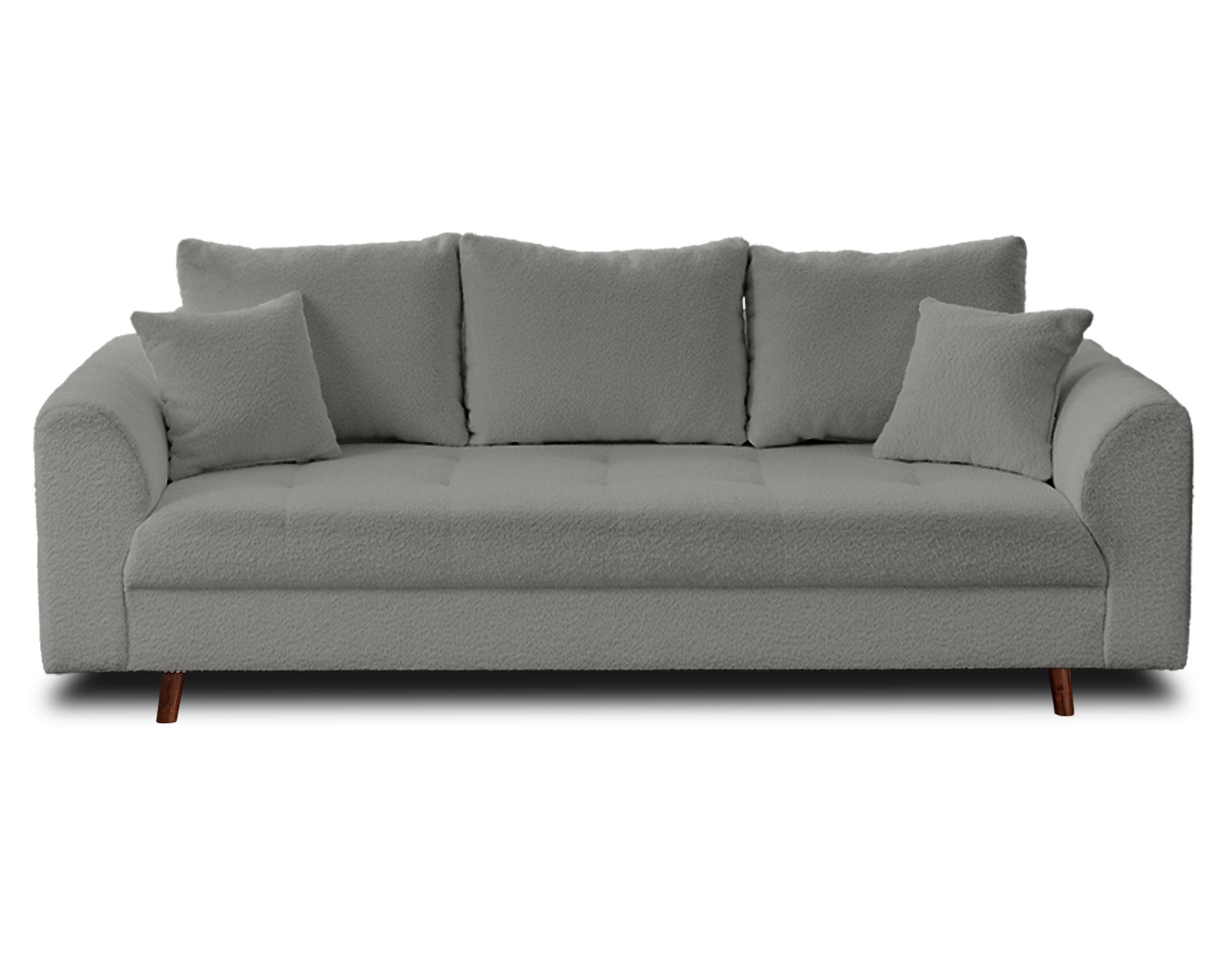 Canapé droit 7 places Gris Tissu Design Confort