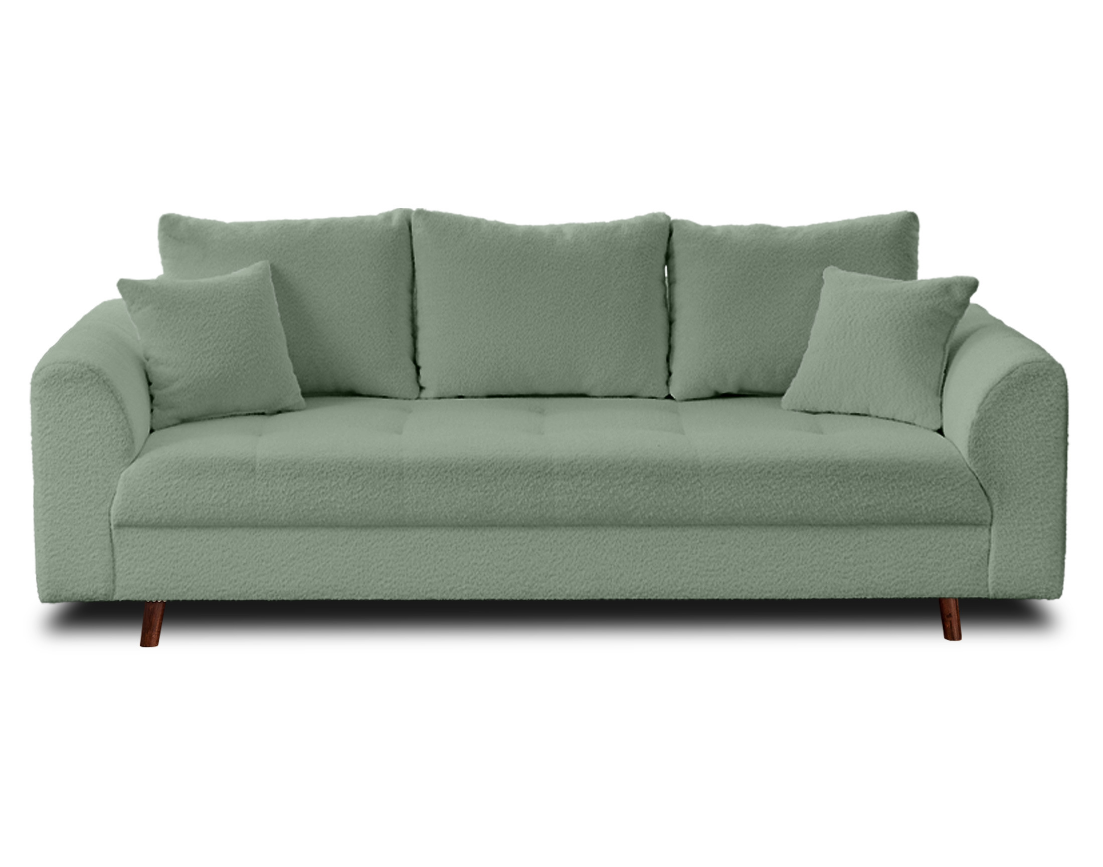 Canapé droit 7 places Tissu Design Confort Vert