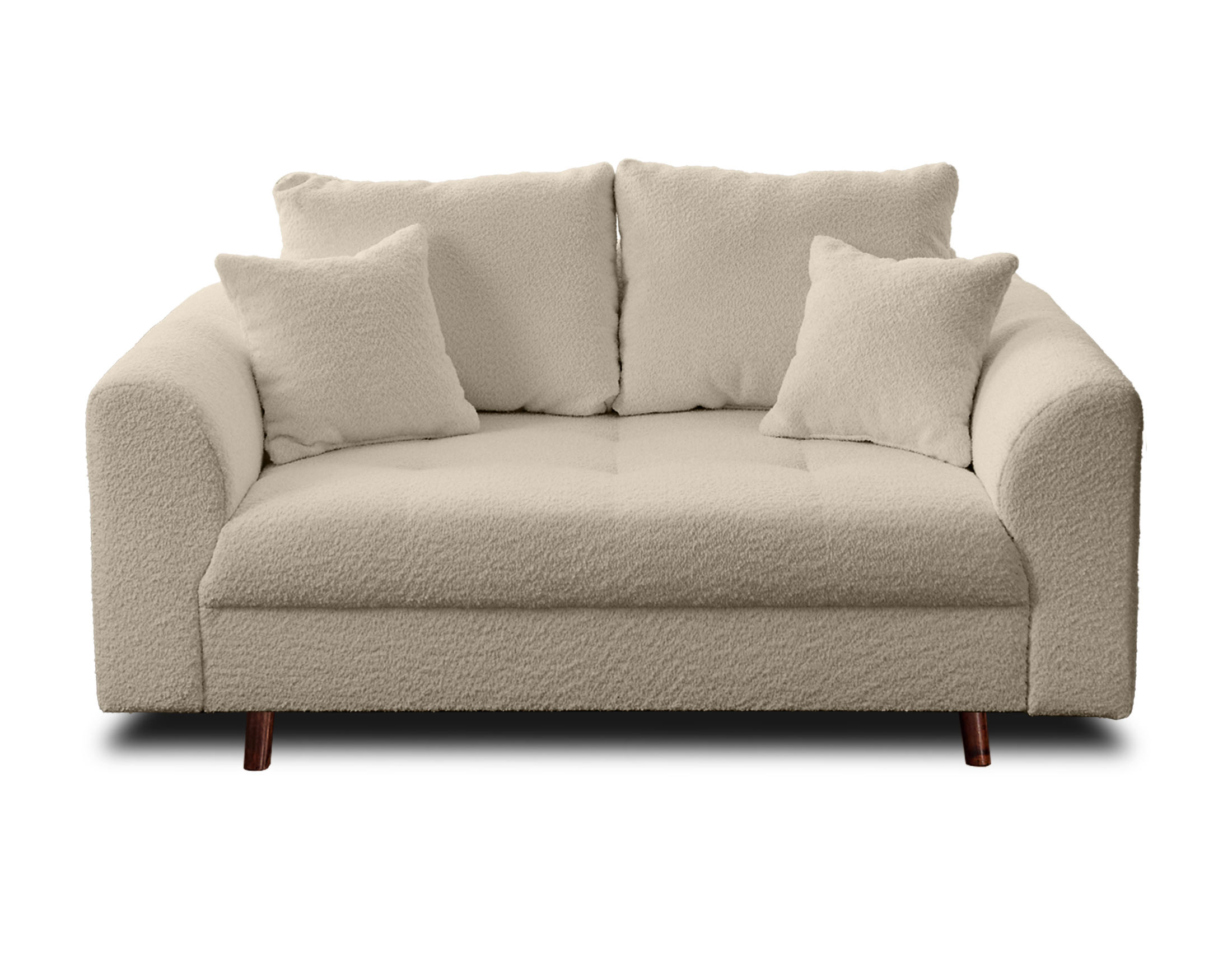 Canapé droit 7 places Beige Tissu Design Confort