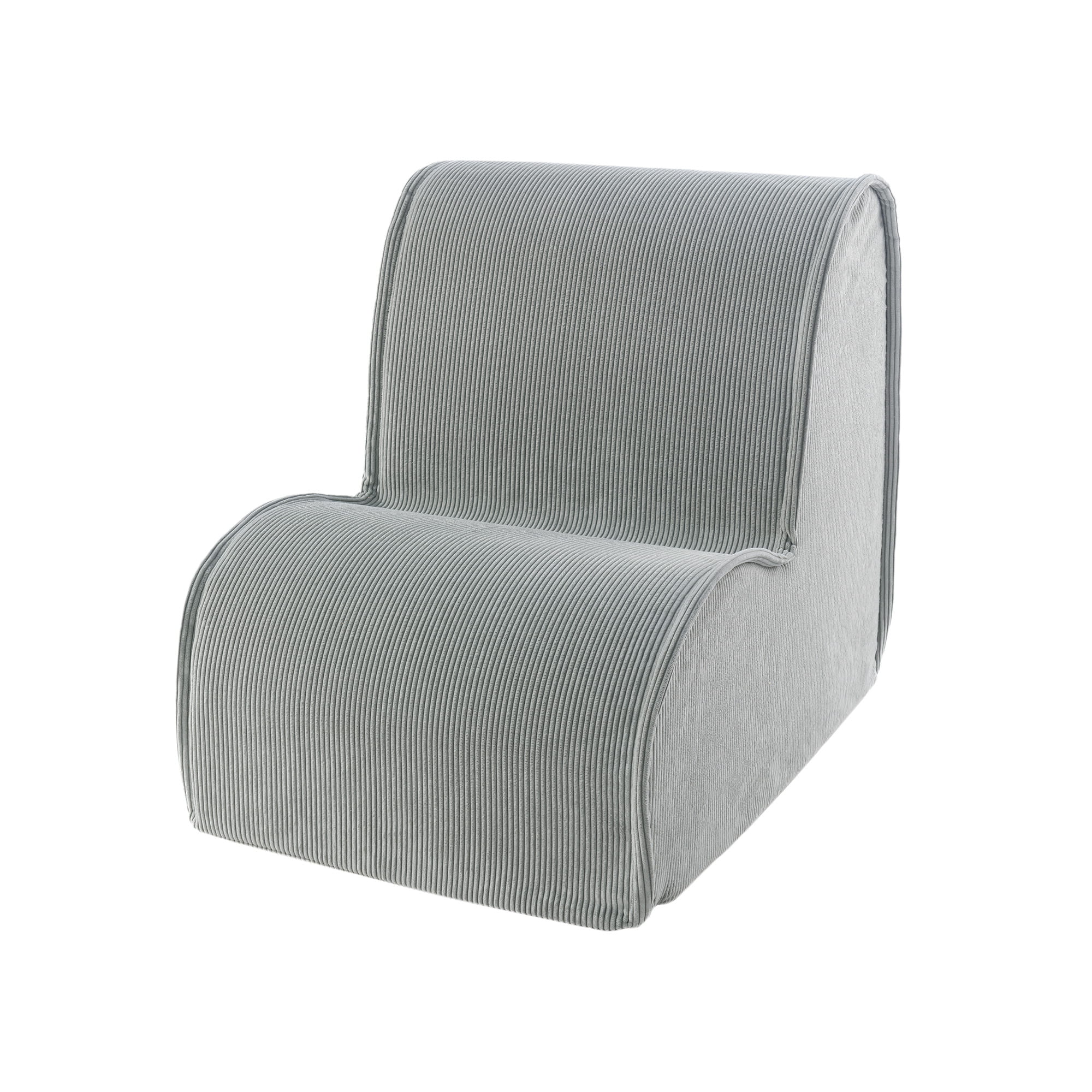 fauteuil pour enfant, côtelé, gris 60x50x40cm