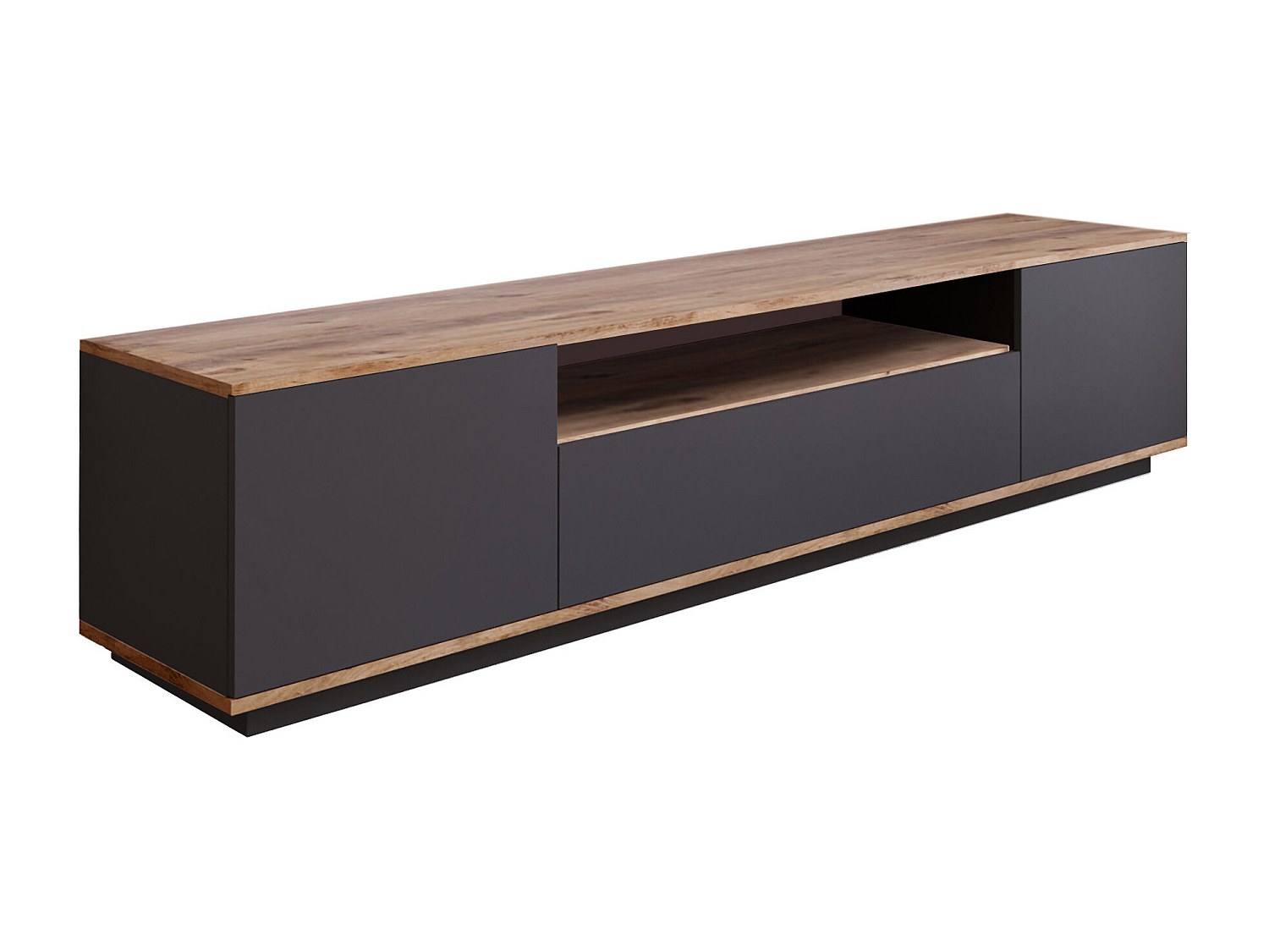Meuble tv en aggloméré atlantic anthracite