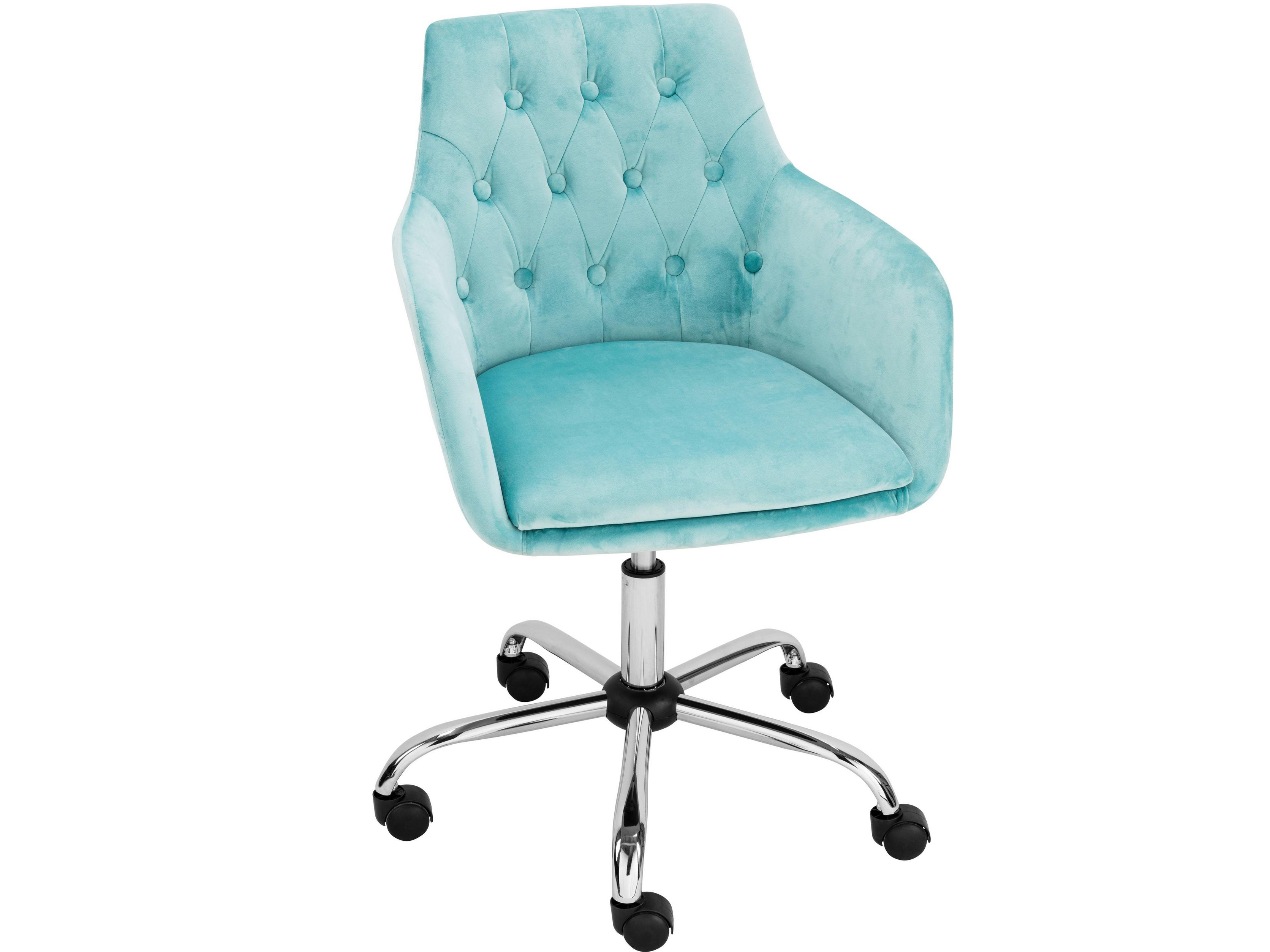 fauteuil de bureau en velours bleu