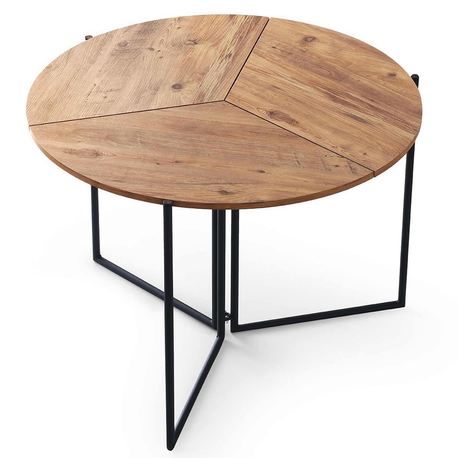 Table de repas en aggloméré et métal yaprak