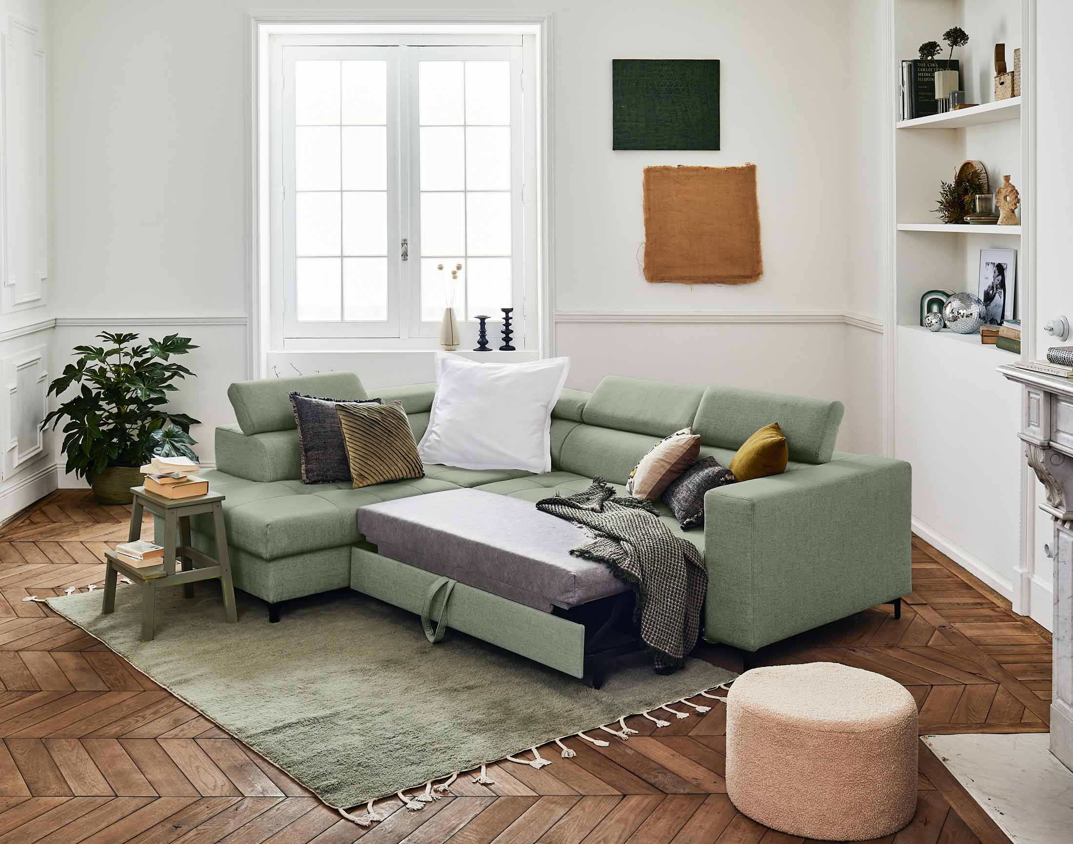 olinda - Canapé relax convertible Vert - Vue supplémentaire 2