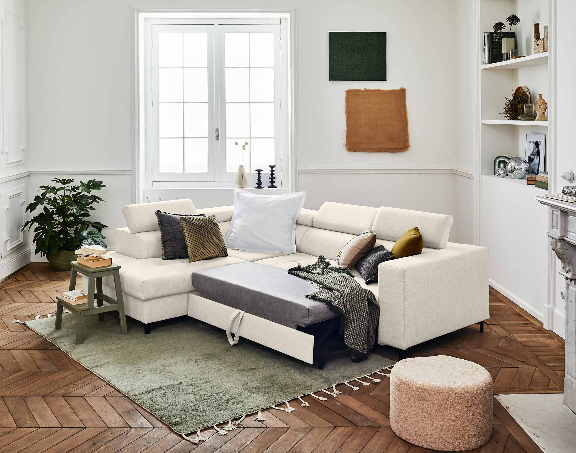 olinda - Canapé relax convertible Beige - Vue supplémentaire 2