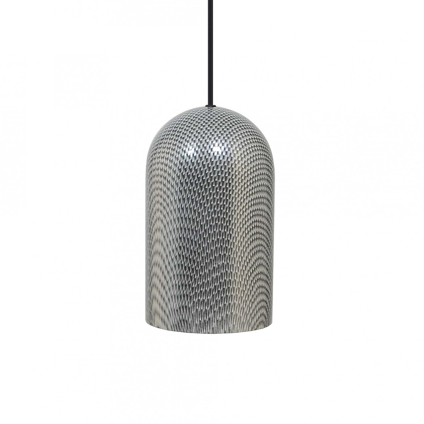 Suspension en verre peint gris noir