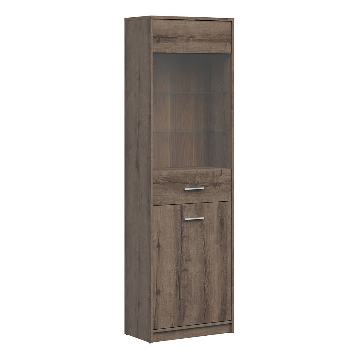 Vitrine 2 portes stratifiés beige