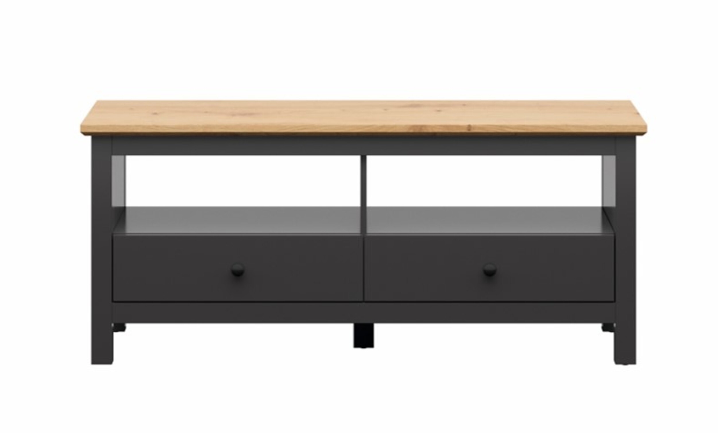 Meuble tv effet chêne et gris 137cm gris et chêne clair