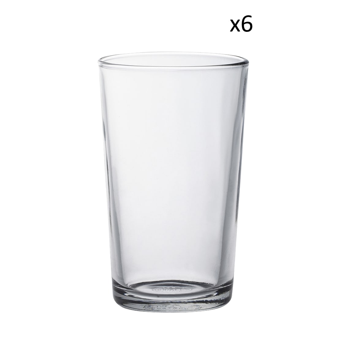 lot de 6 - verre à eau en verre trempé résistant 20 cl transparent