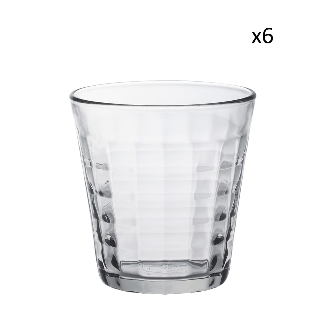 lot de 6 - verre à eau en verre trempé résistant 27,5 cl transparent