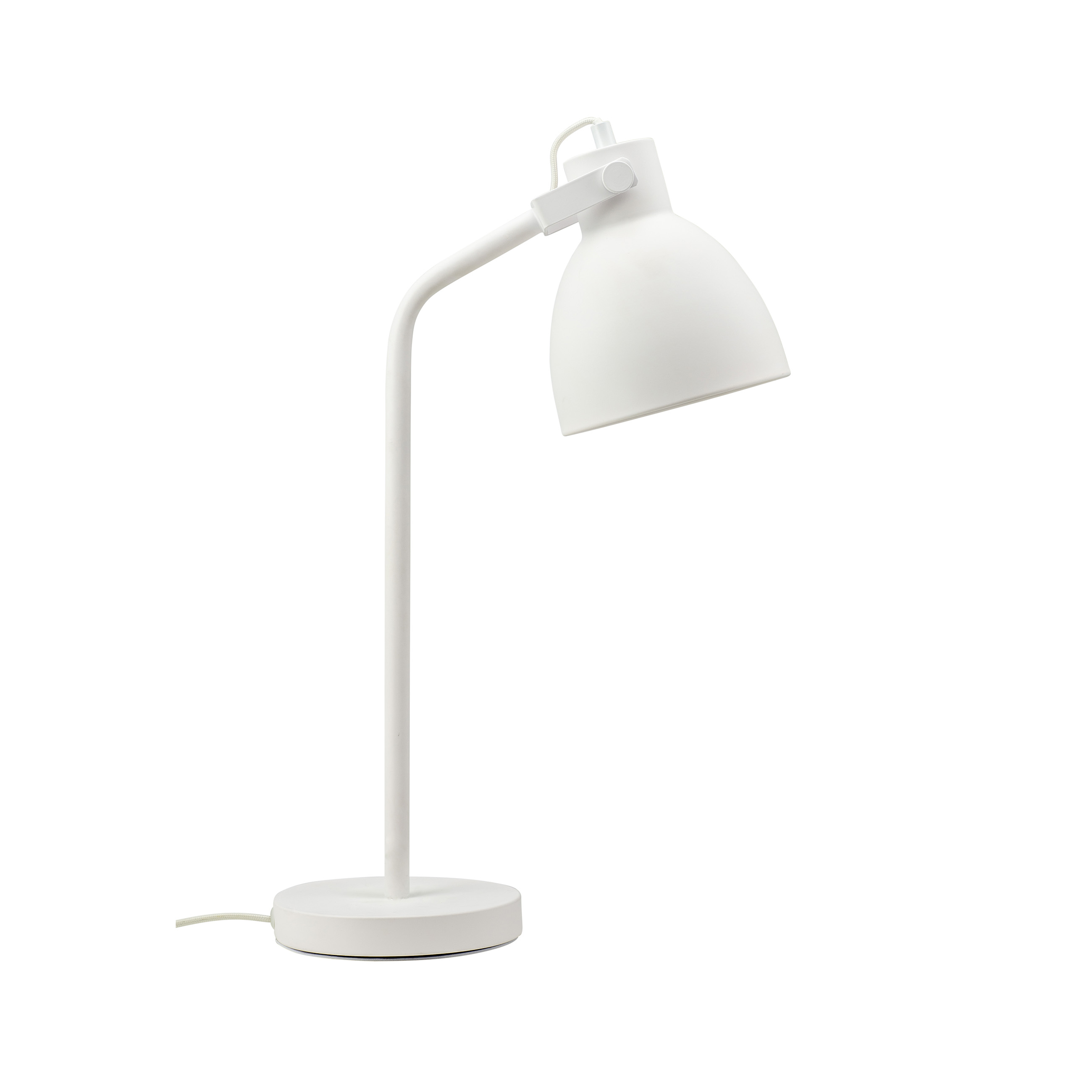 Lampe à poser en métal blanc mat