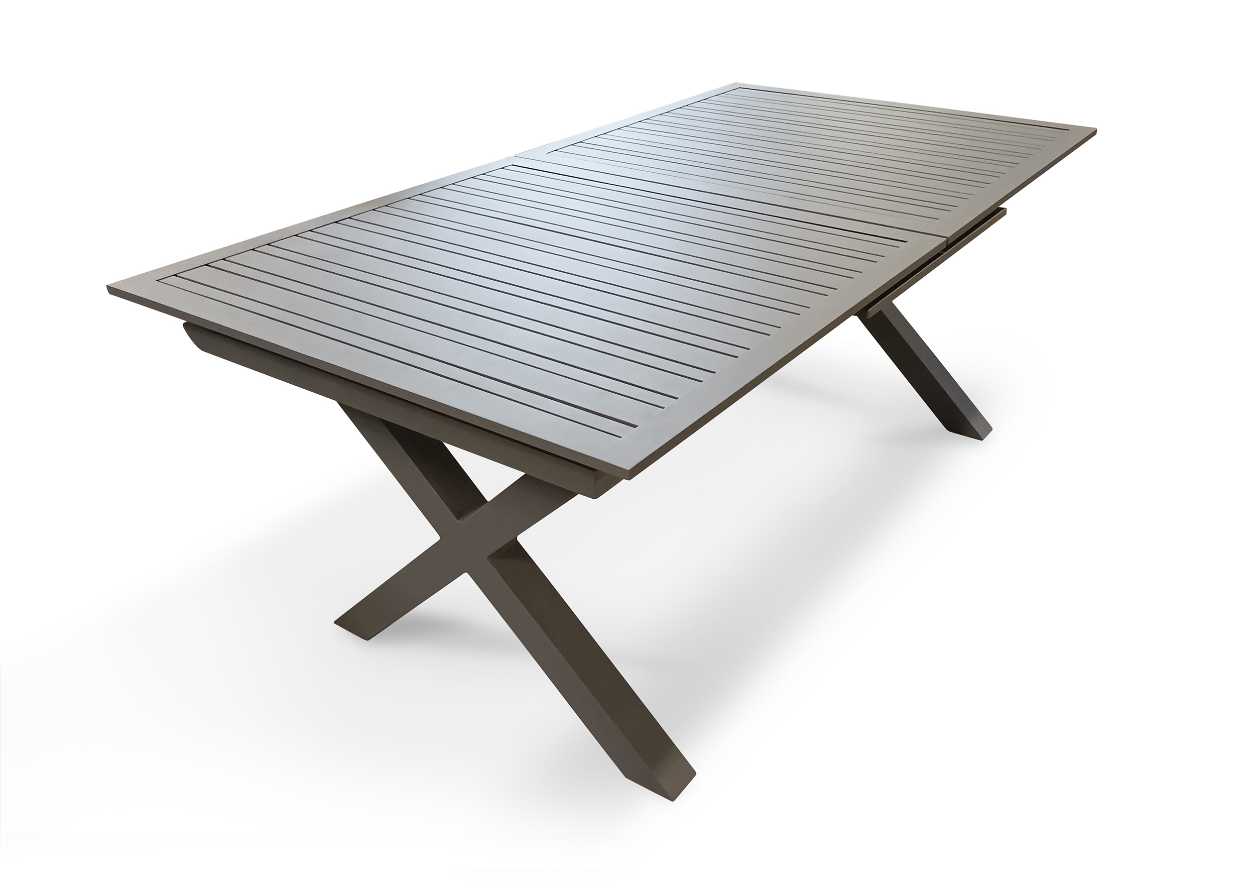 Table de jardin en aluminium quartz