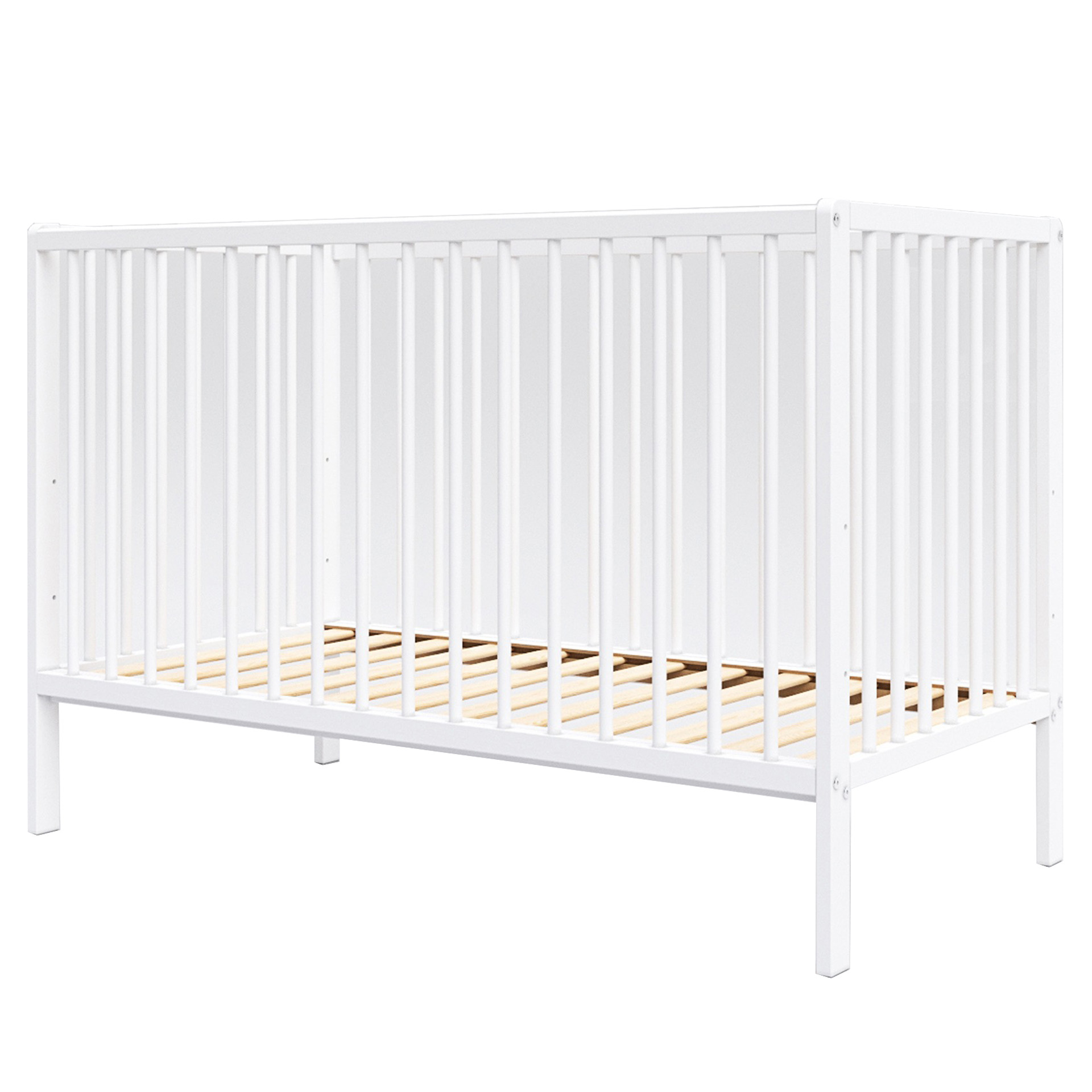 lit bébé évolutif  en bois blanc - 120x60 cm