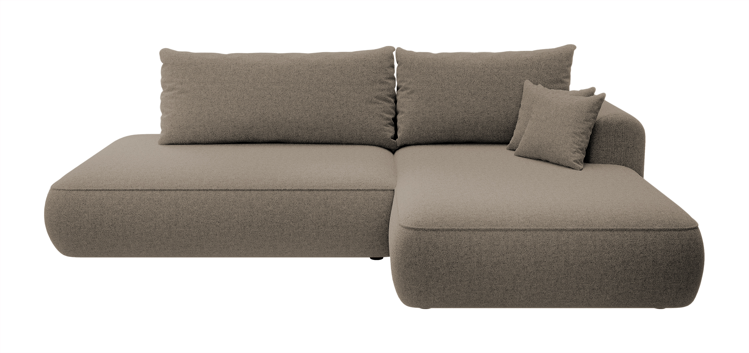 Canapé d'angle 3 places Marron Moderne Confort Promotion