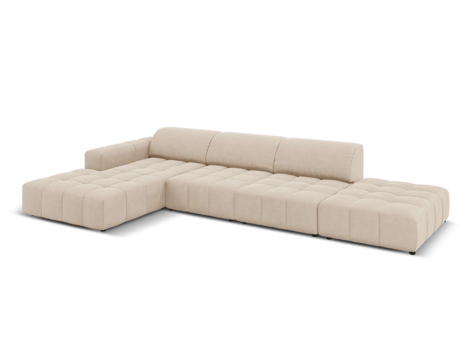 Luc - Canapé velours Beige - Vue supplémentaire 2