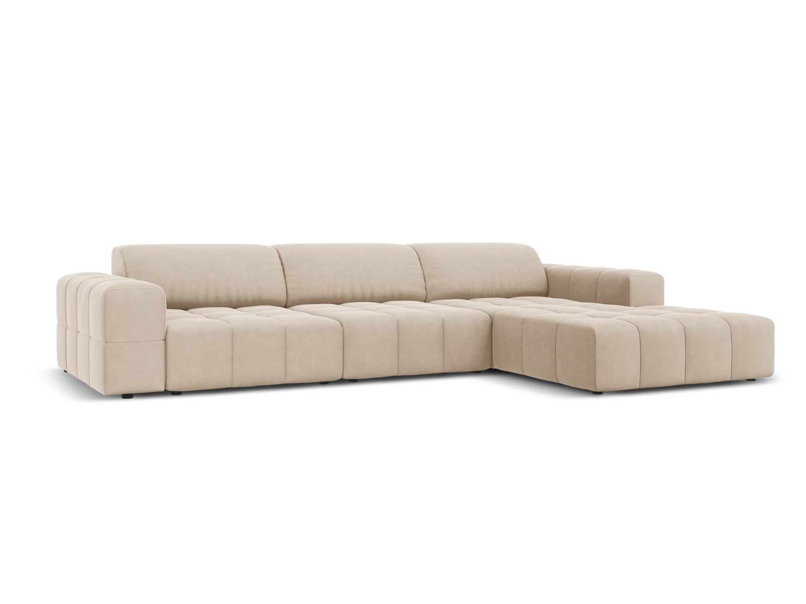 Luc - Canapé velours Beige - Vue supplémentaire 2