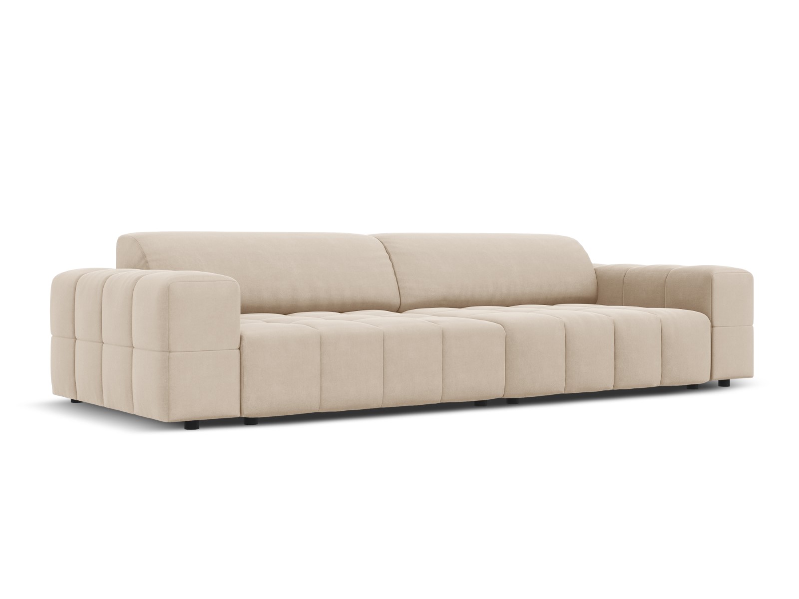 Luc - Canapé velours Beige - Vue supplémentaire 2