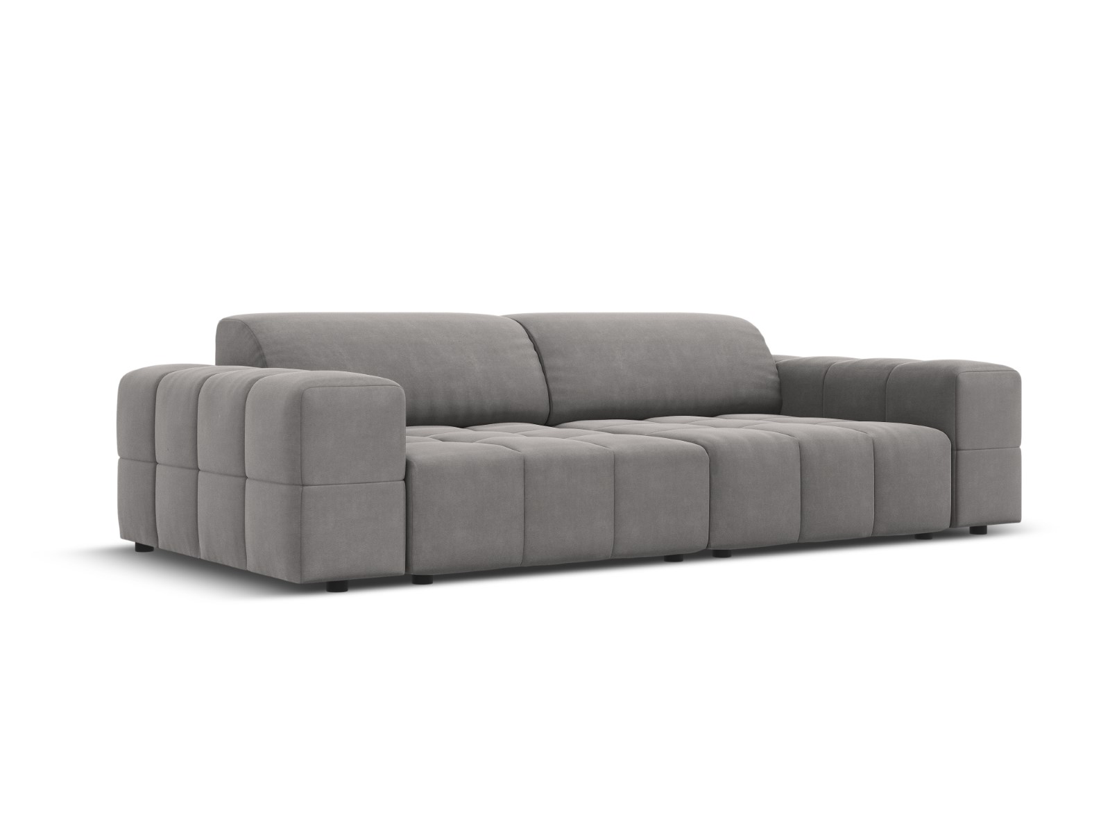 Luc - Canapé velours Gris - Vue supplémentaire 2