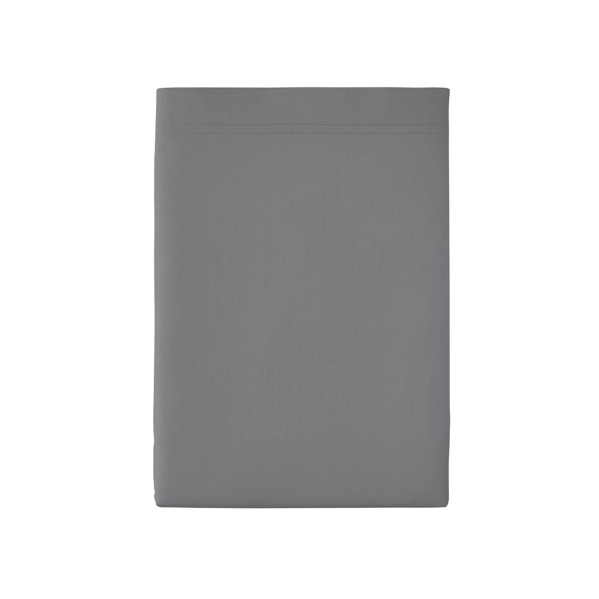 drap plat en percale de coton gris 270x300