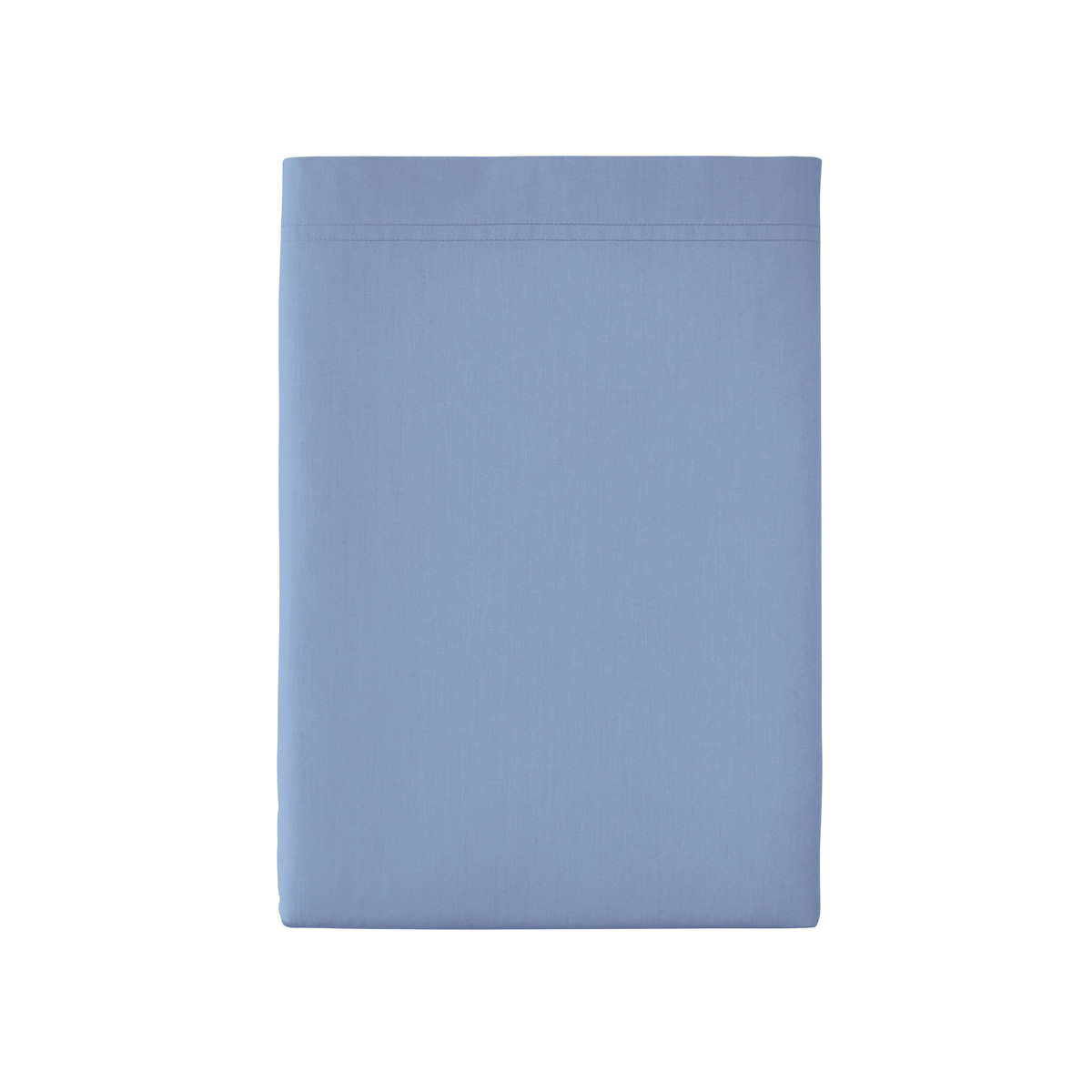 drap plat en percale de coton bleu olympe 240x300