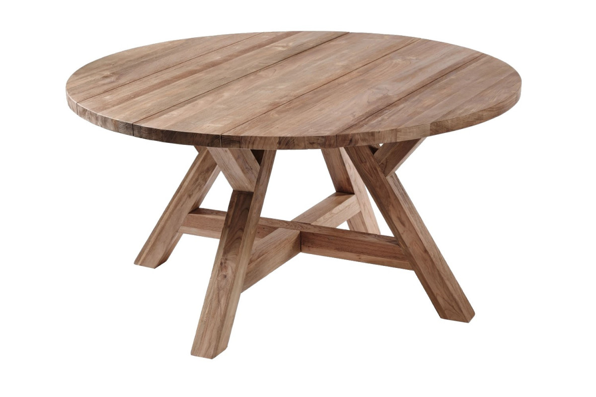 Table de repas en teck massif D 150