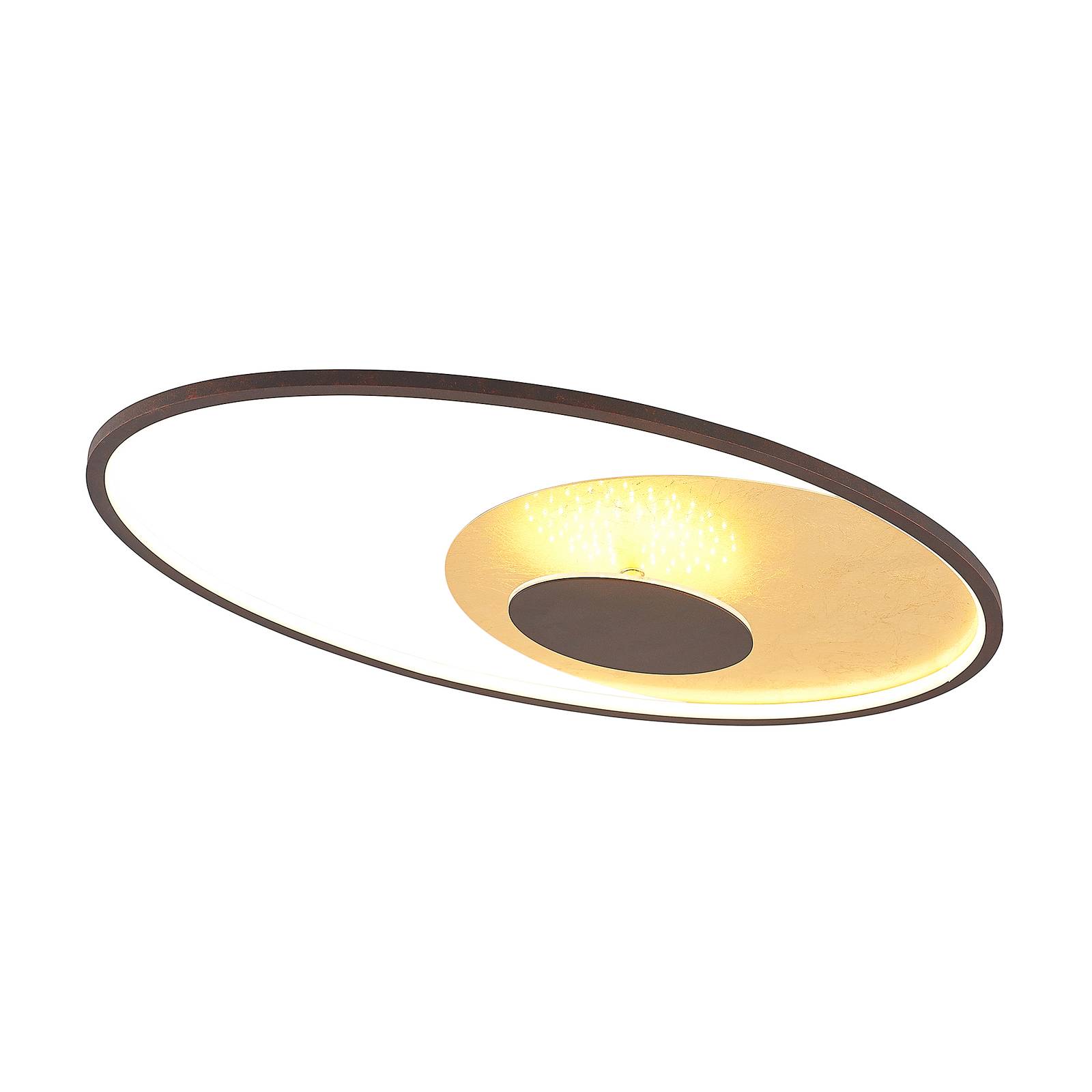 Plafonnier LED en Métal Marron