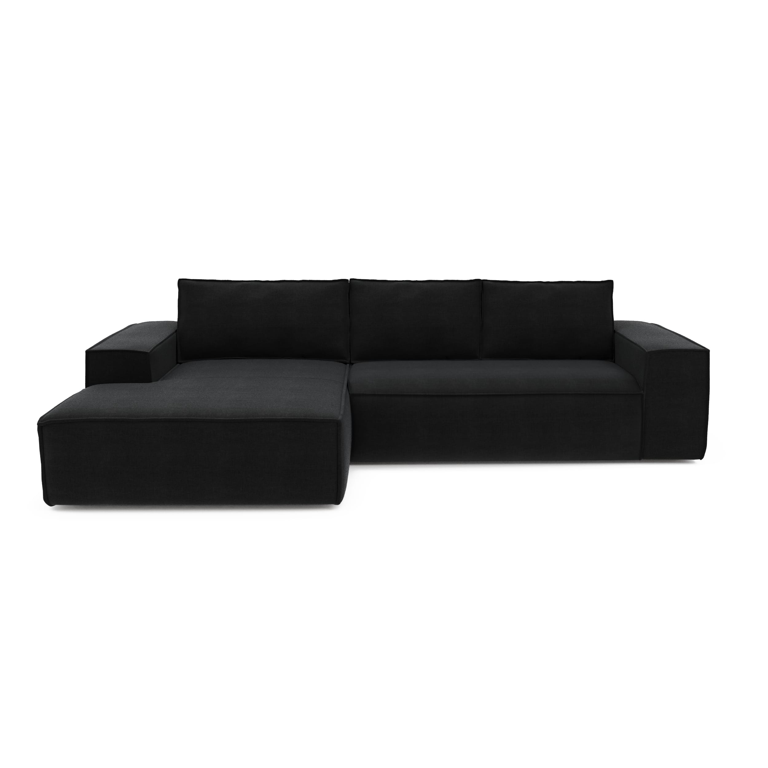 Canapé d'angle Noir Tissu Design Promotion