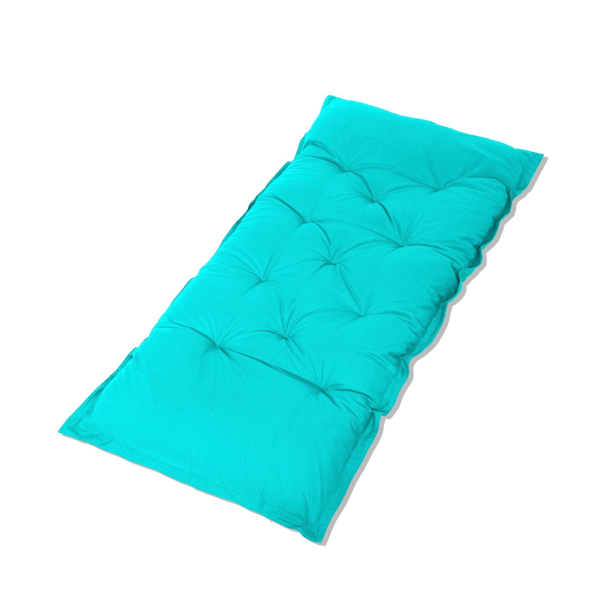 Futon XXL - Matelas de sol 195x100cm - Bleu caraibes