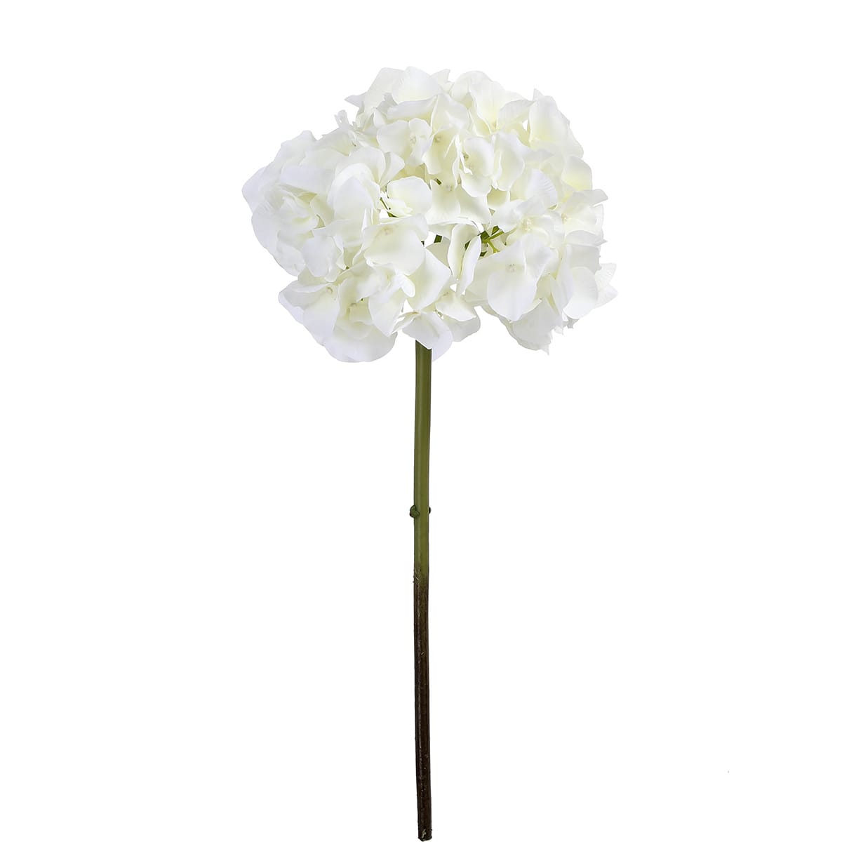 Tige d'hortensia artificielle blanche H50