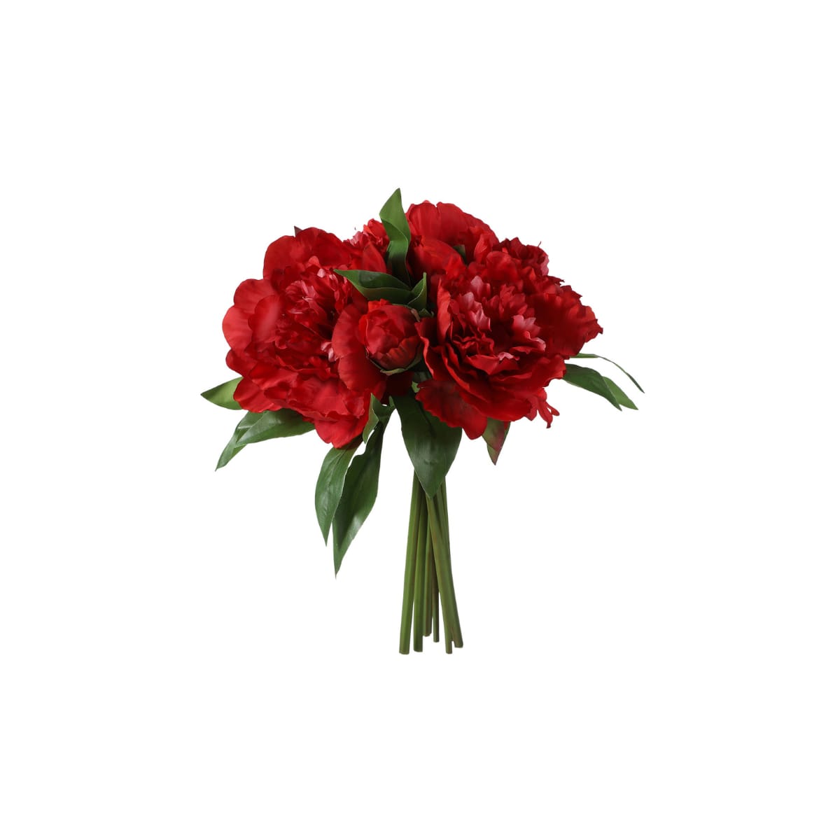 Bouquet de pivoines artificielles rouge H28