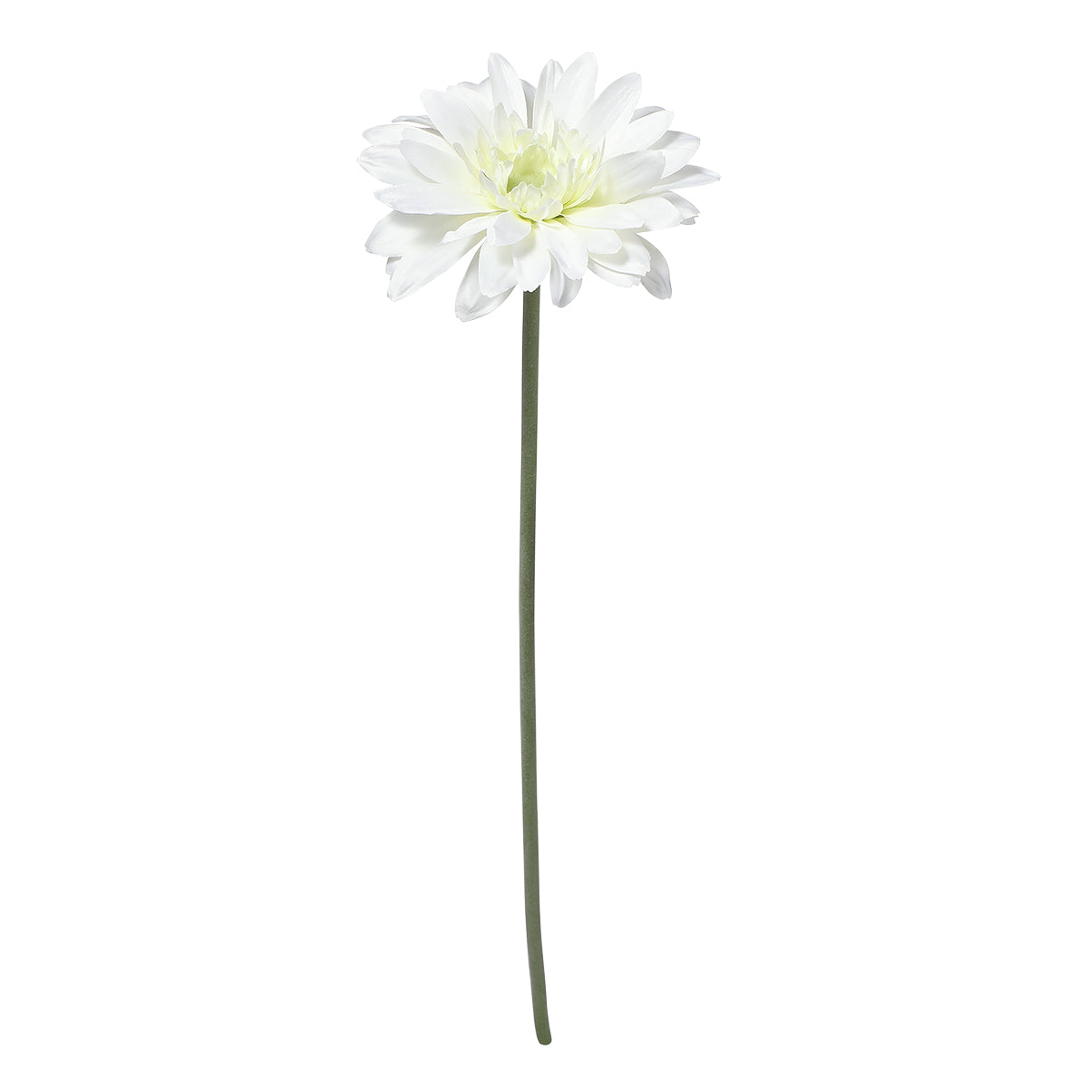 Tige de gerbera artificielle blanche H59