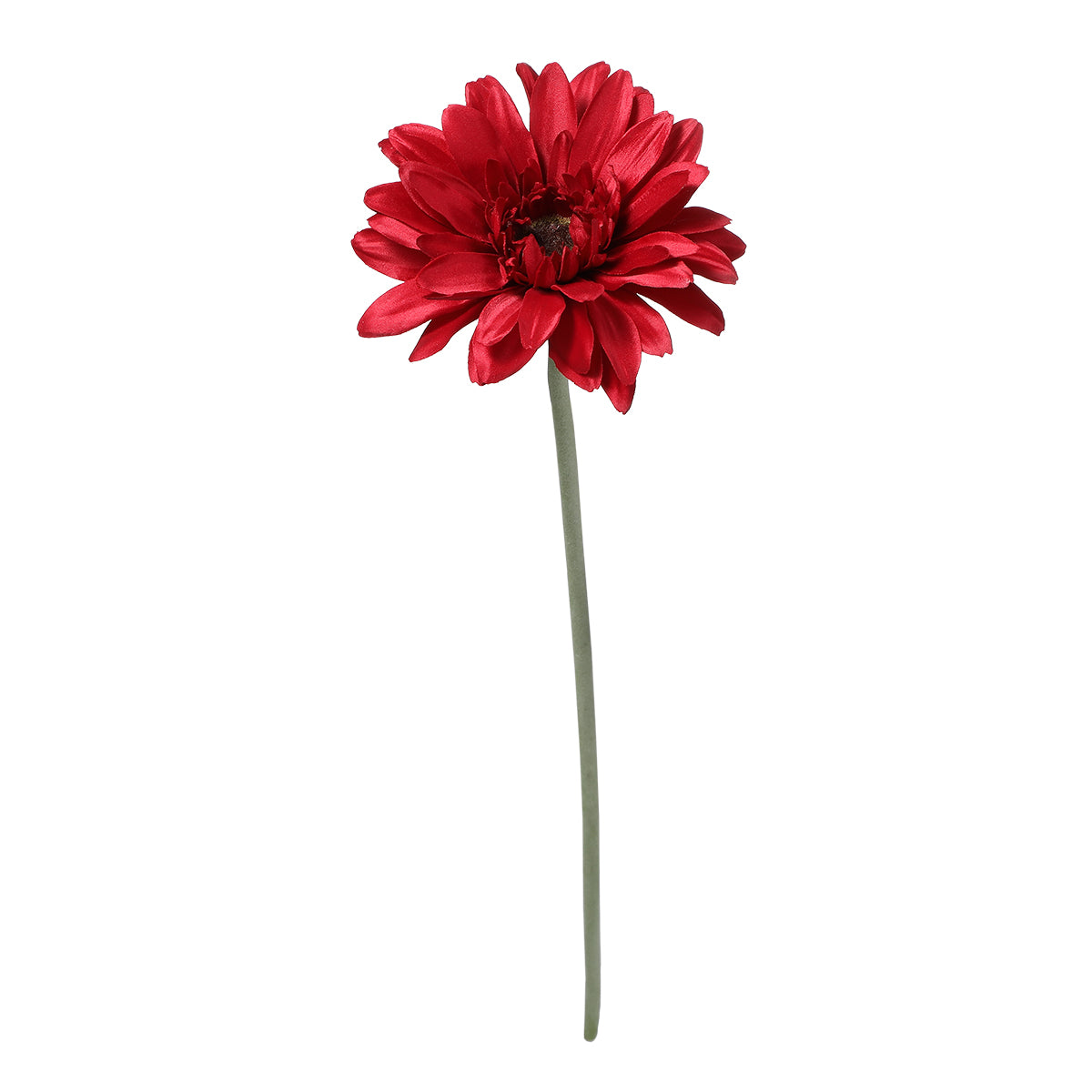 Tige de gerbera artificielle rouge foncé H59