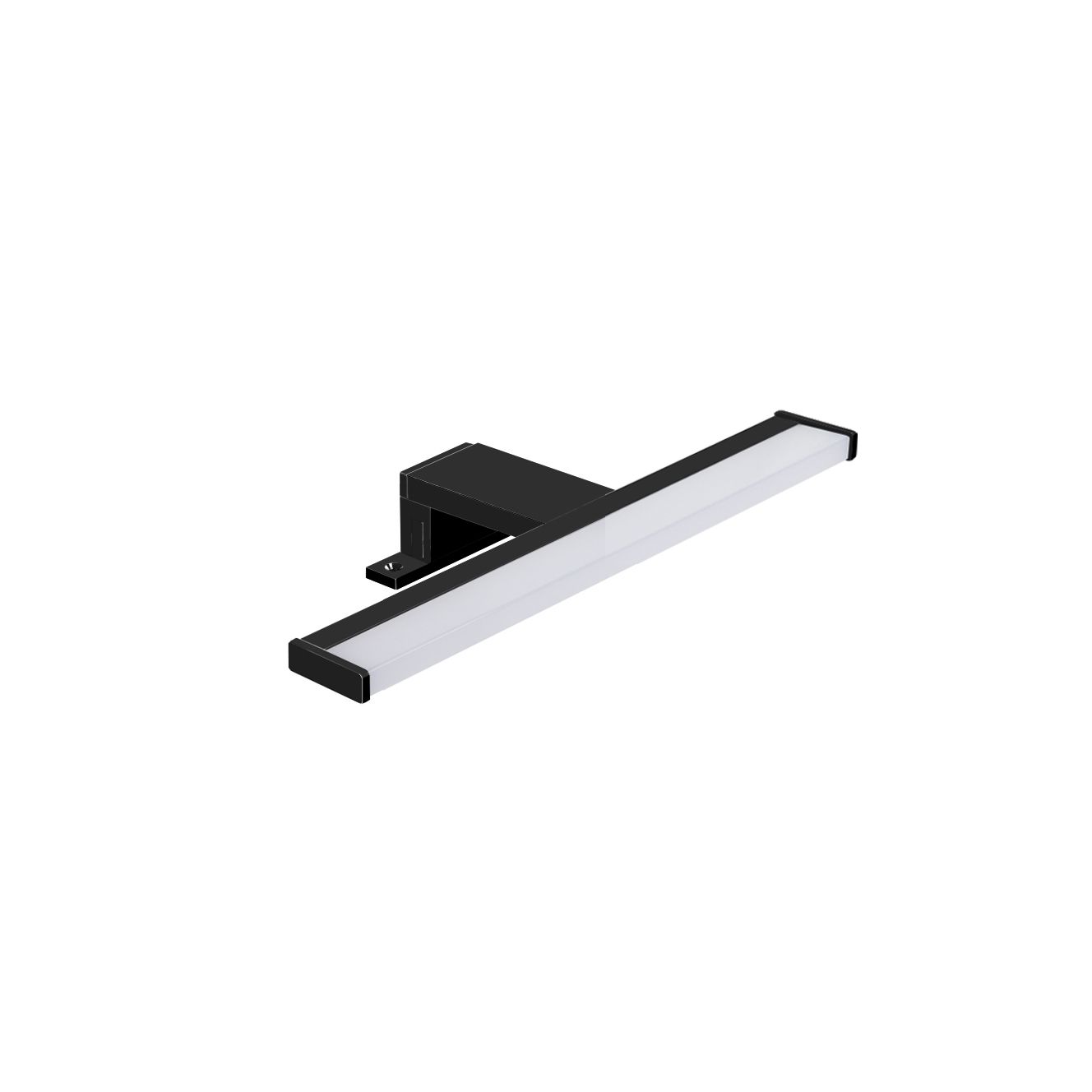applique salle de bain  aluminium noir mat